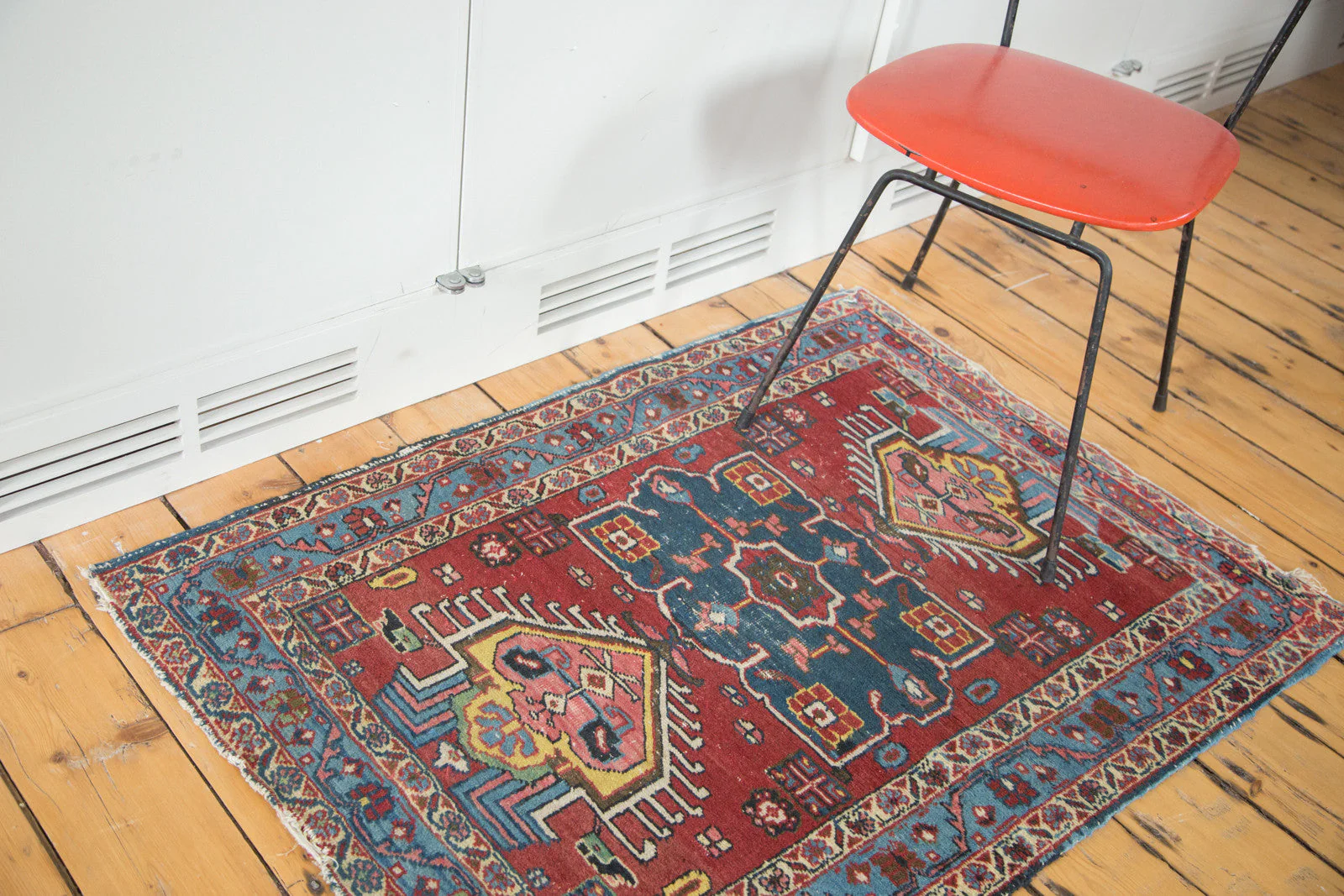 2.5x4 Distressed Heriz Rug - Image 2