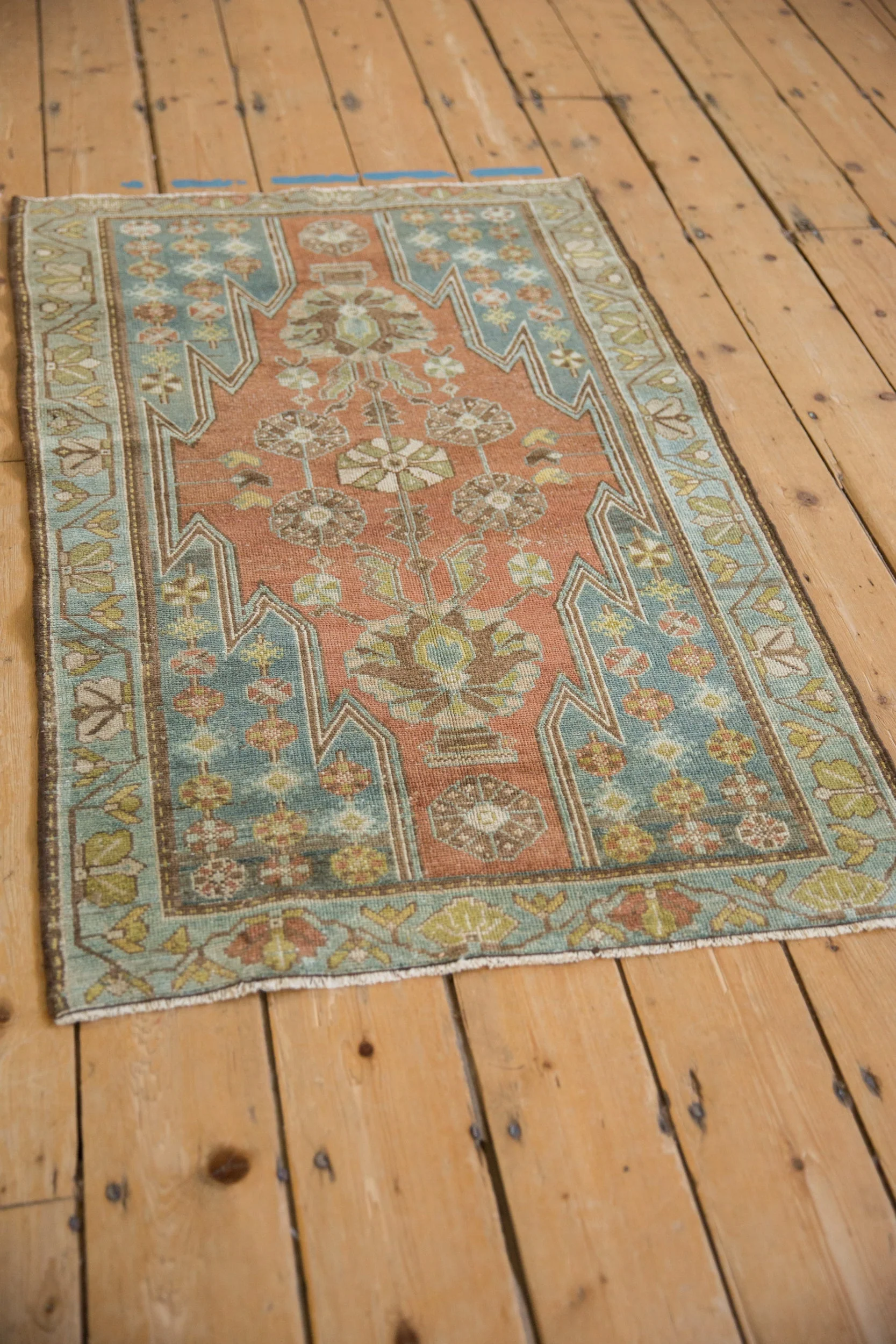 2.5x4 Vintage Distressed Mazlaghan Rug - Image 5