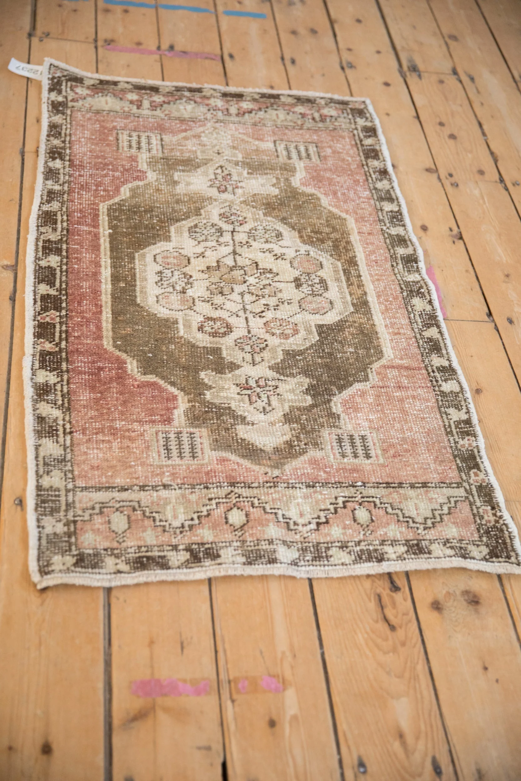2.5x4 Vintage Distressed Oushak Rug - Image 4