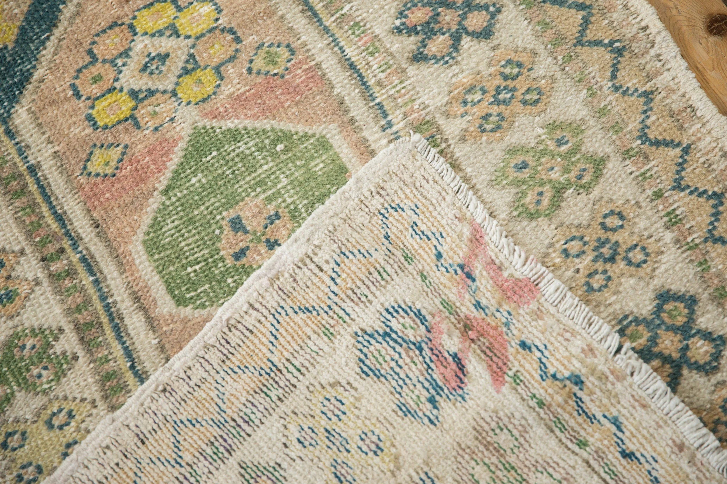 2.5x4 Vintage Distressed Oushak Rug - Image 9