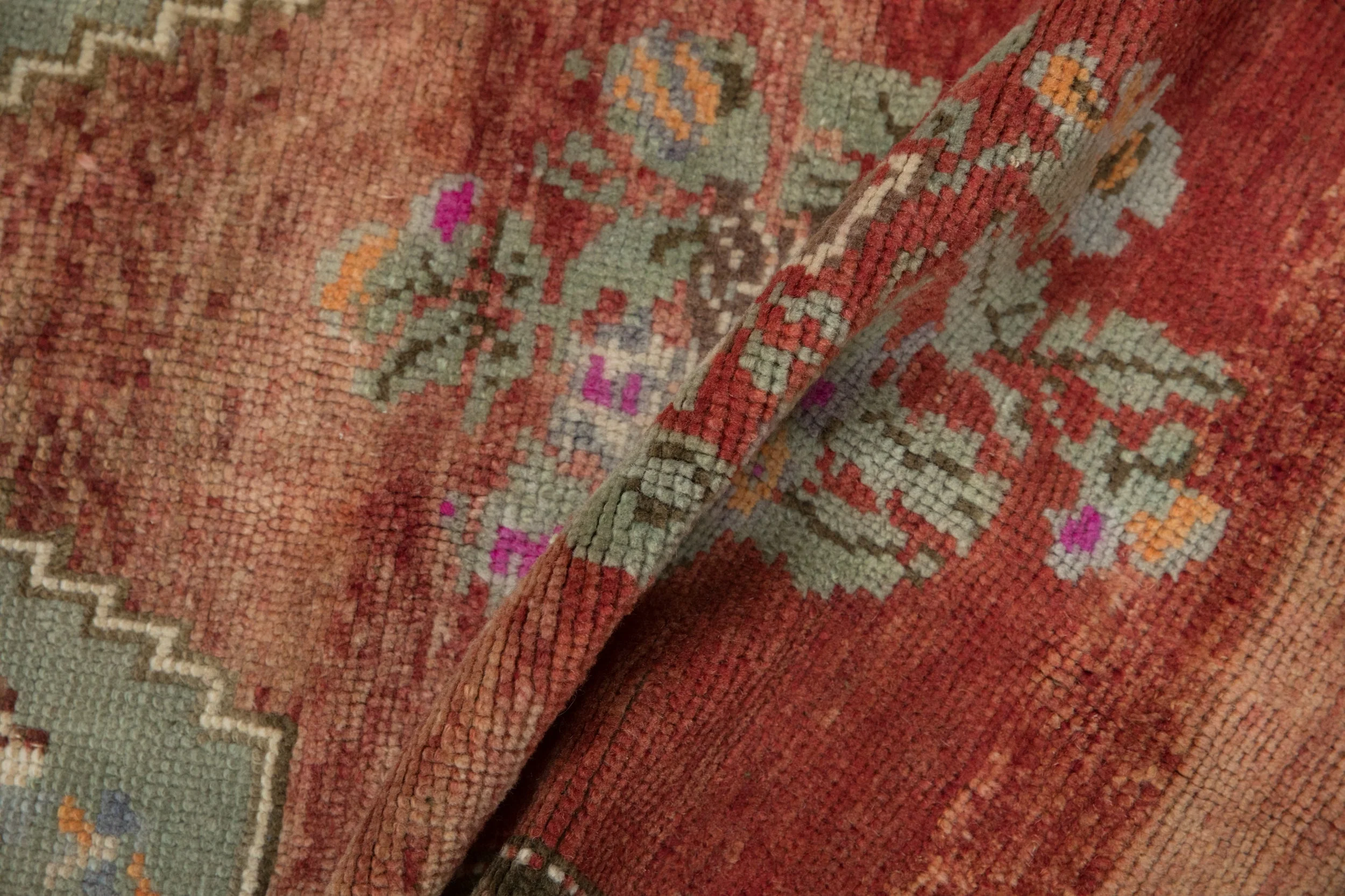2.5x4 Vintage Distressed Oushak Rug - Image 10