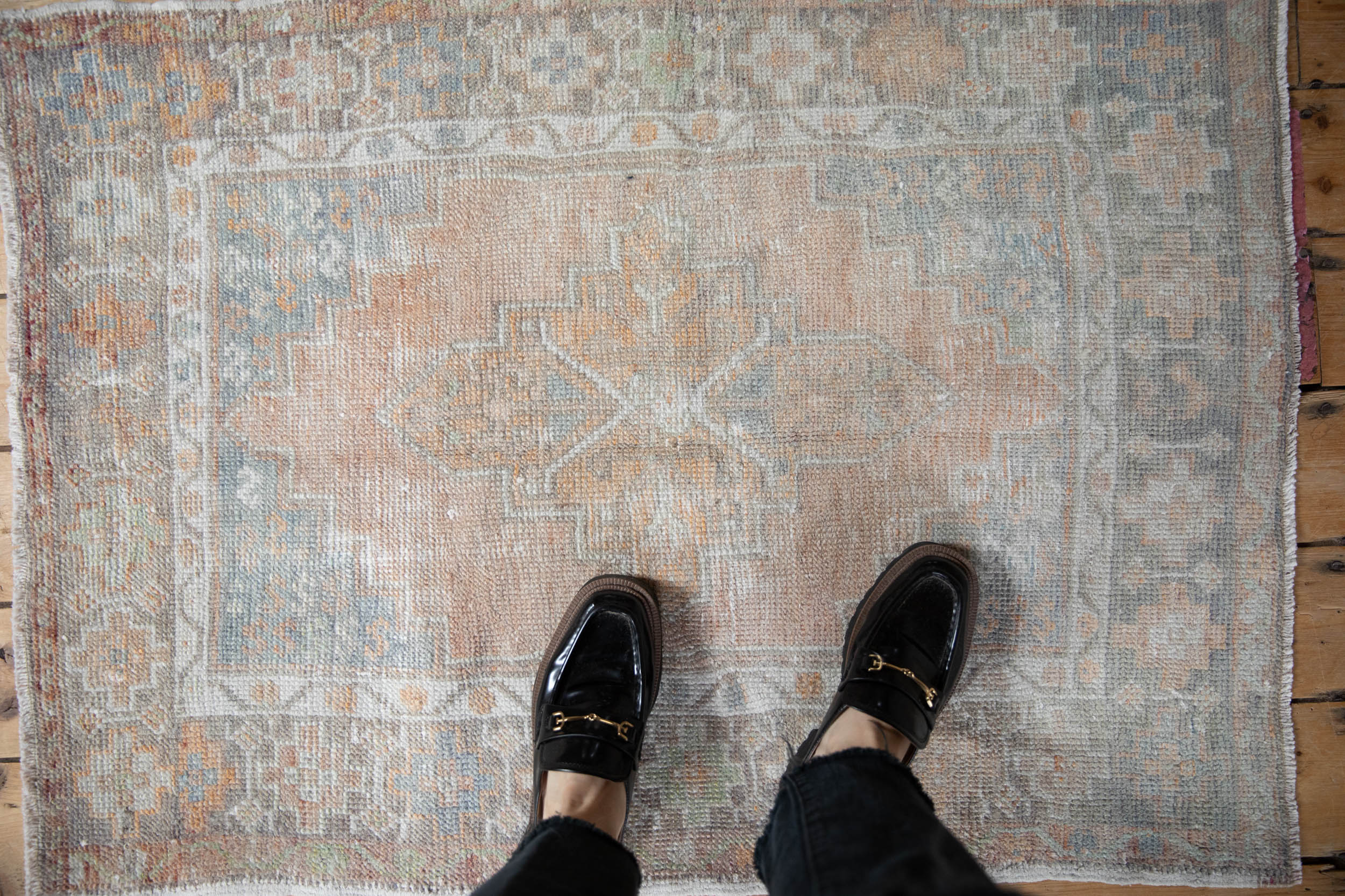 2.5x4 Vintage Distressed Oushak Rug - Image 2