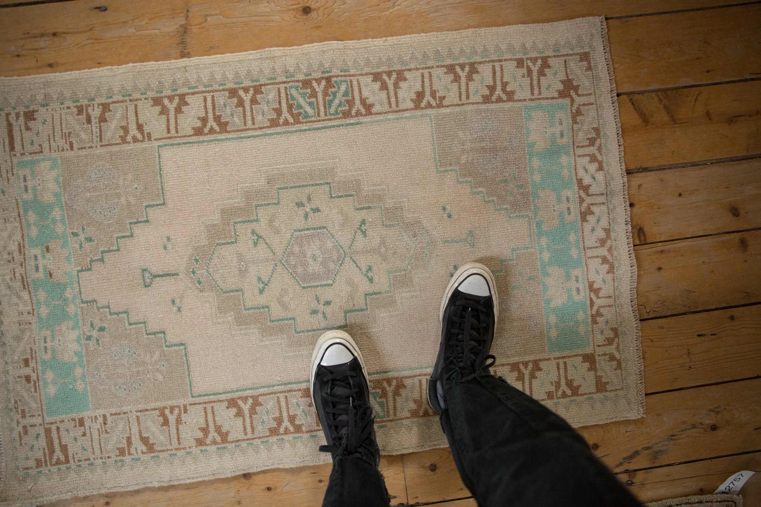 2.5x4 Vintage Distressed Oushak Rug - Image 2