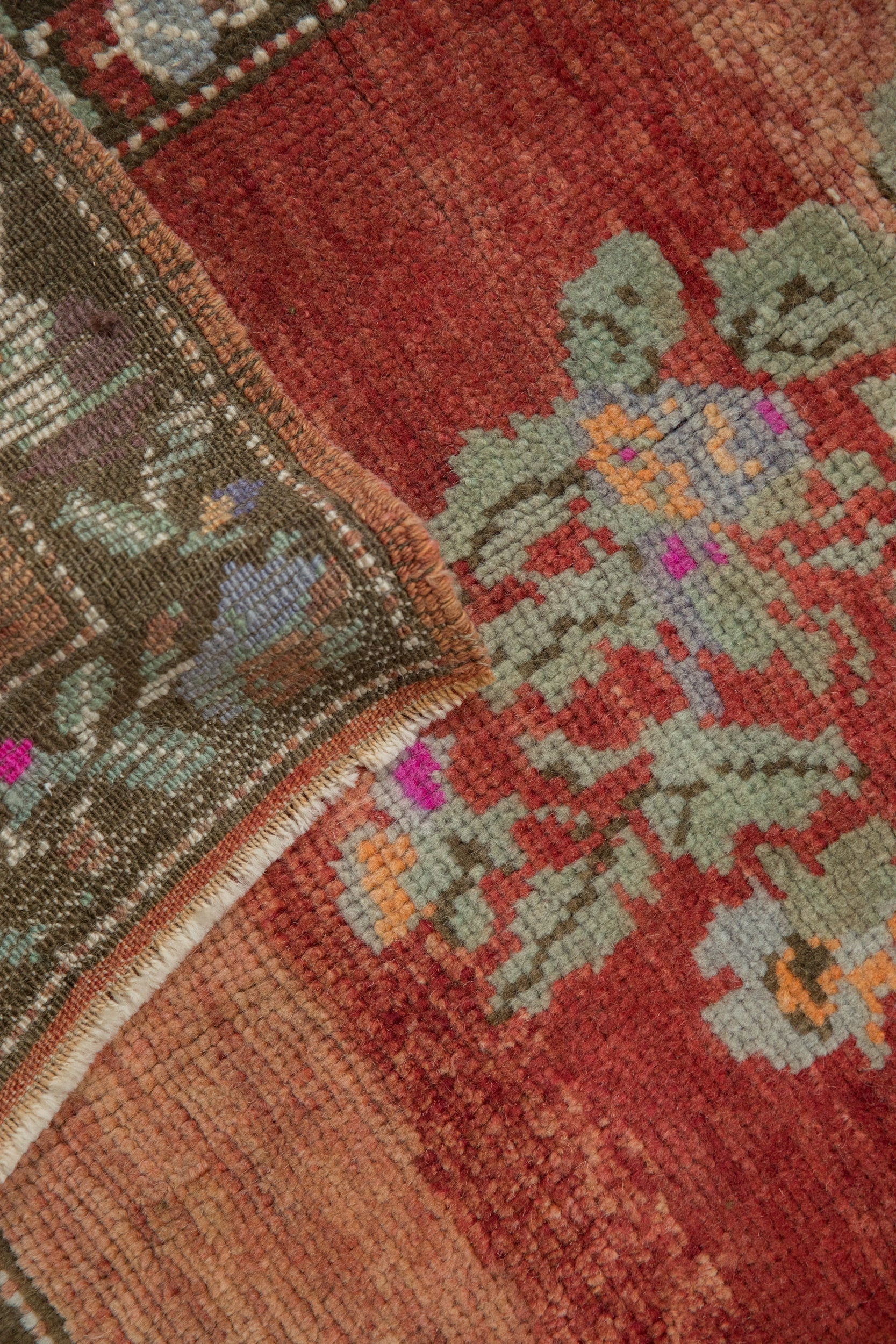 2.5x4 Vintage Distressed Oushak Rug - Image 12