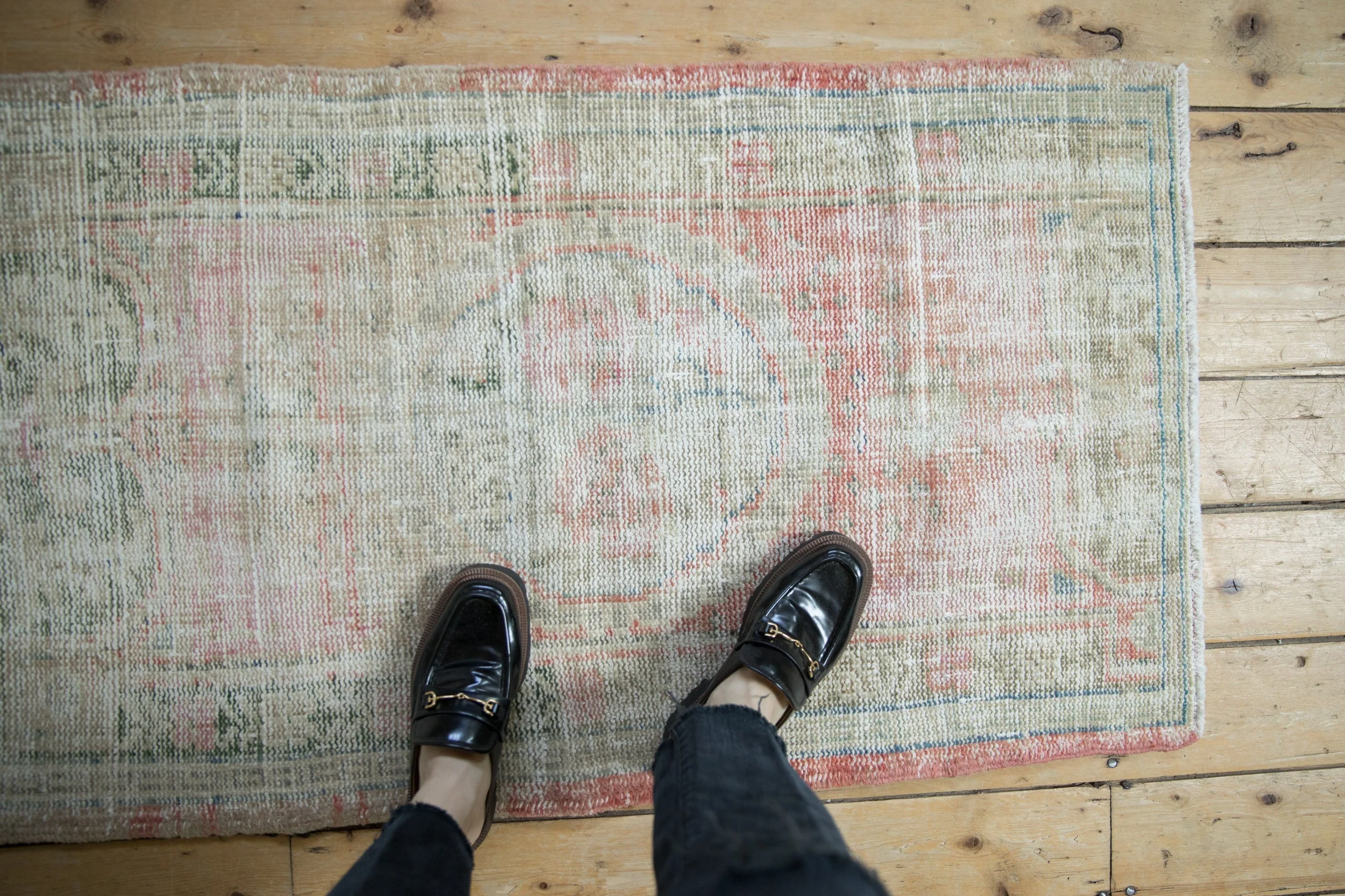 2.5x4 Vintage Distressed Oushak Rug - Image 2