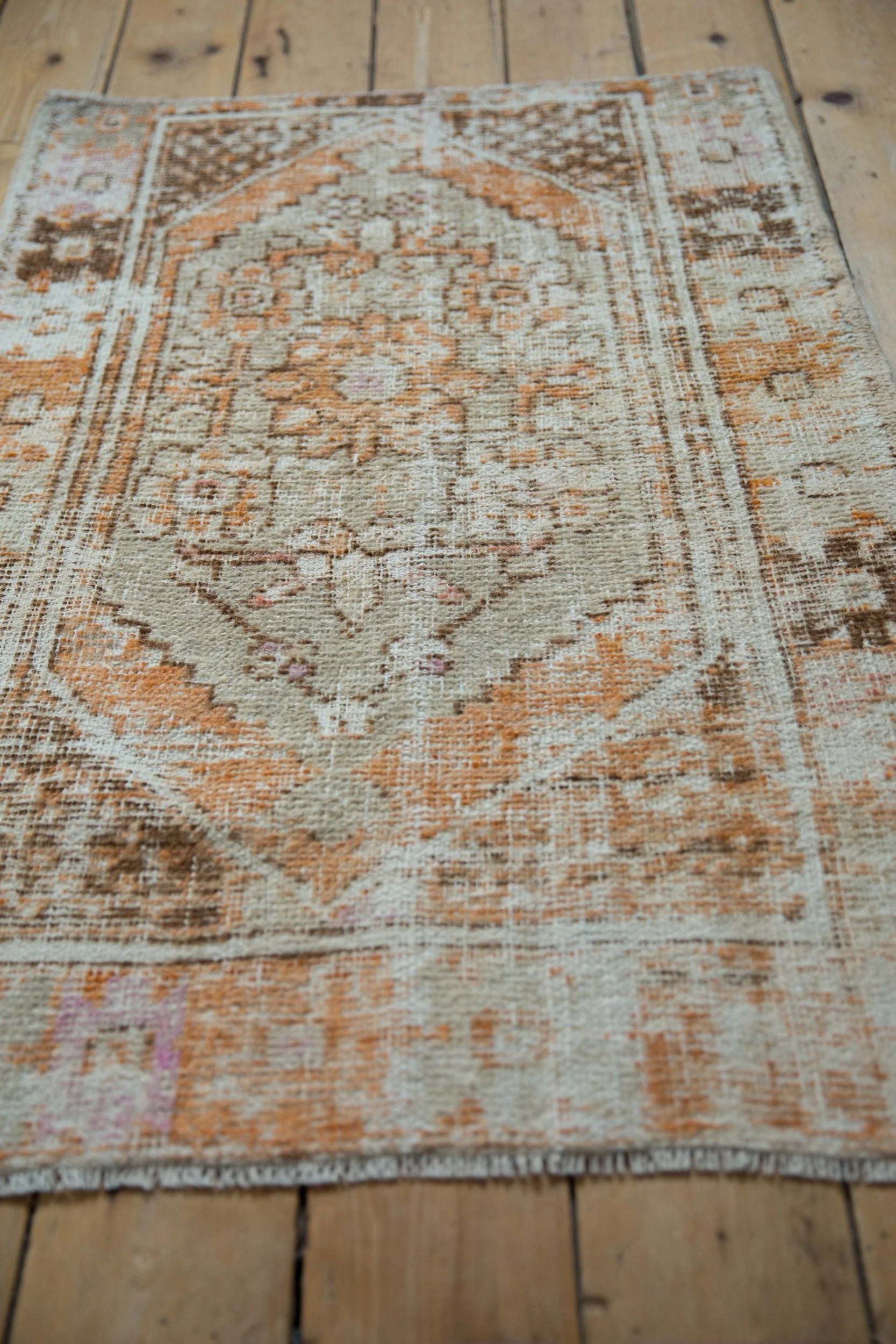 2.5x4 Vintage Distressed Oushak Rug - Image 4