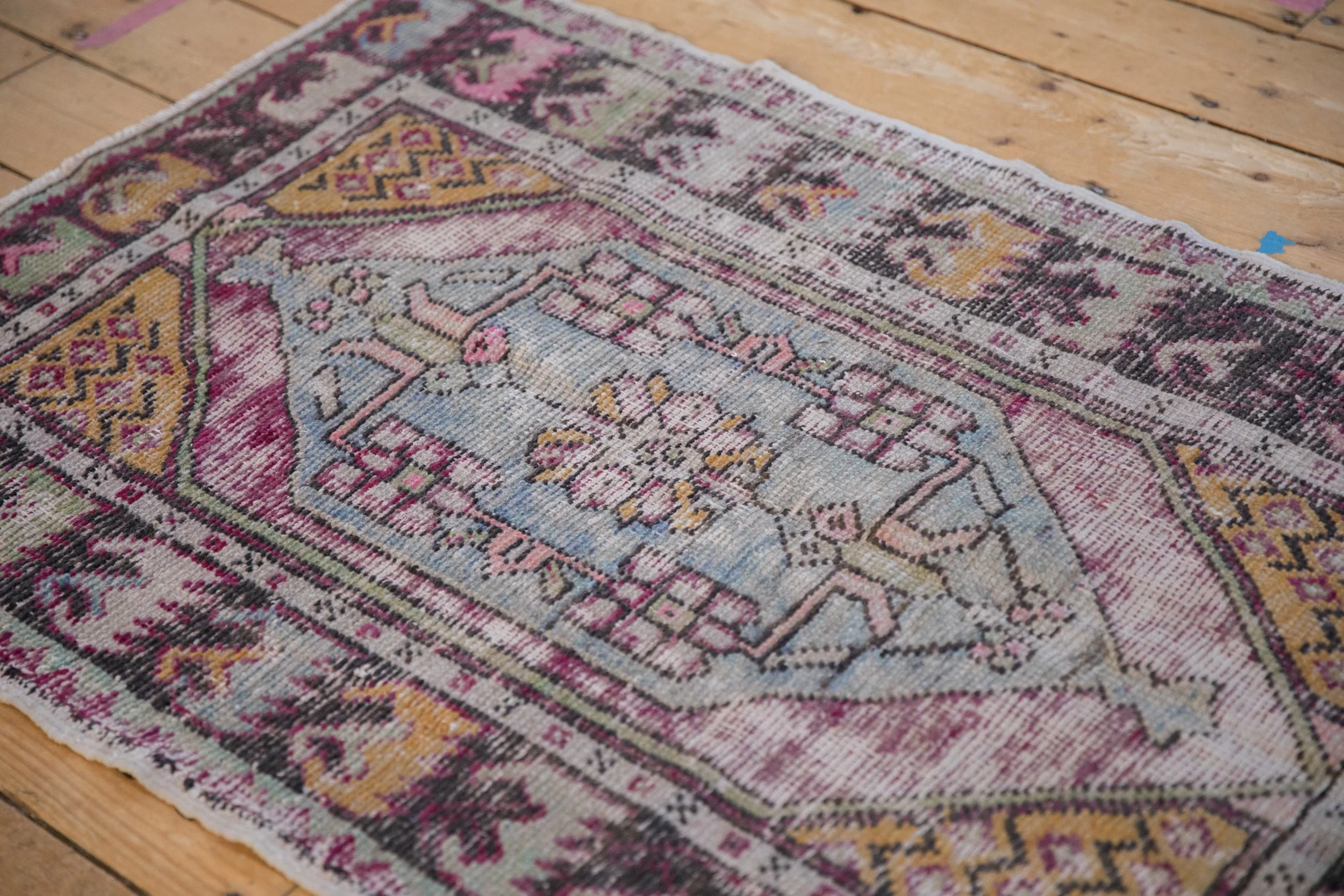 2.5x4 Vintage Distressed Oushak Rug - Image 5