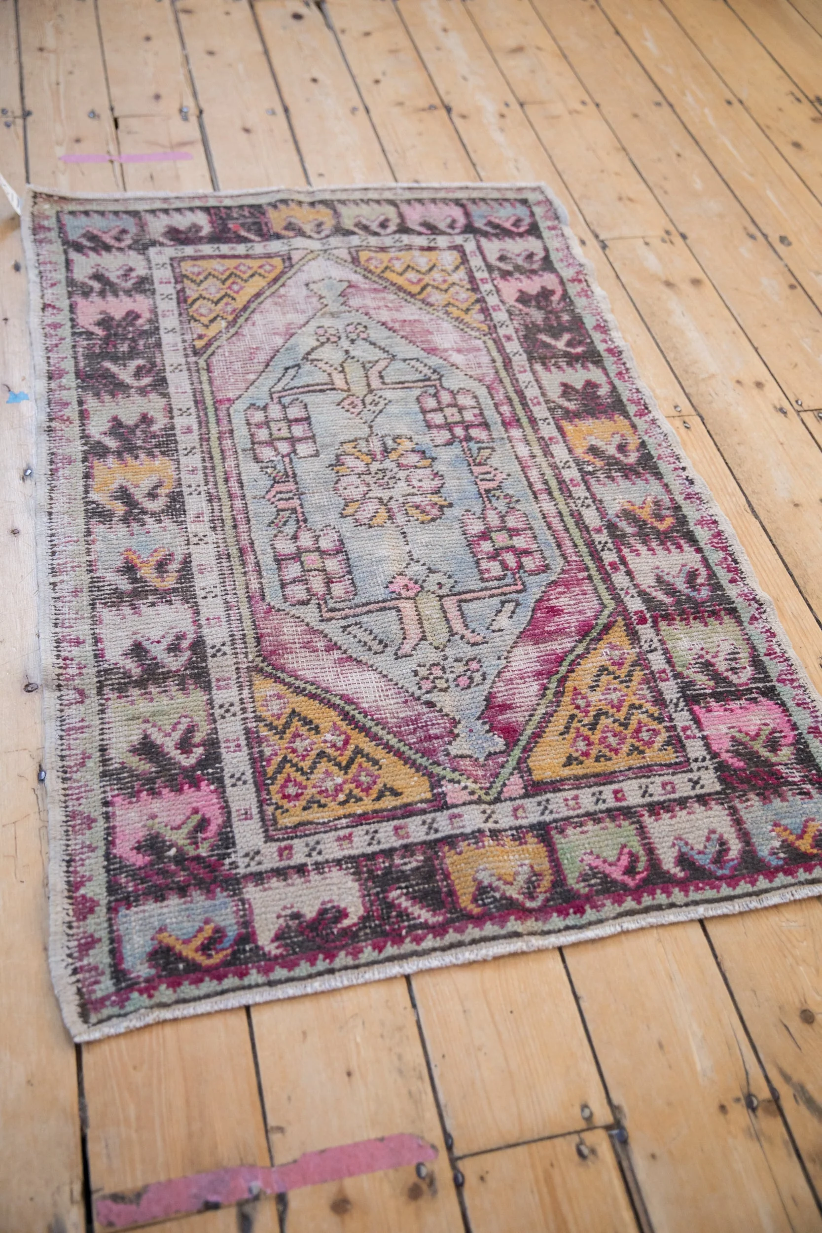 2.5x4 Vintage Distressed Oushak Rug - Image 6