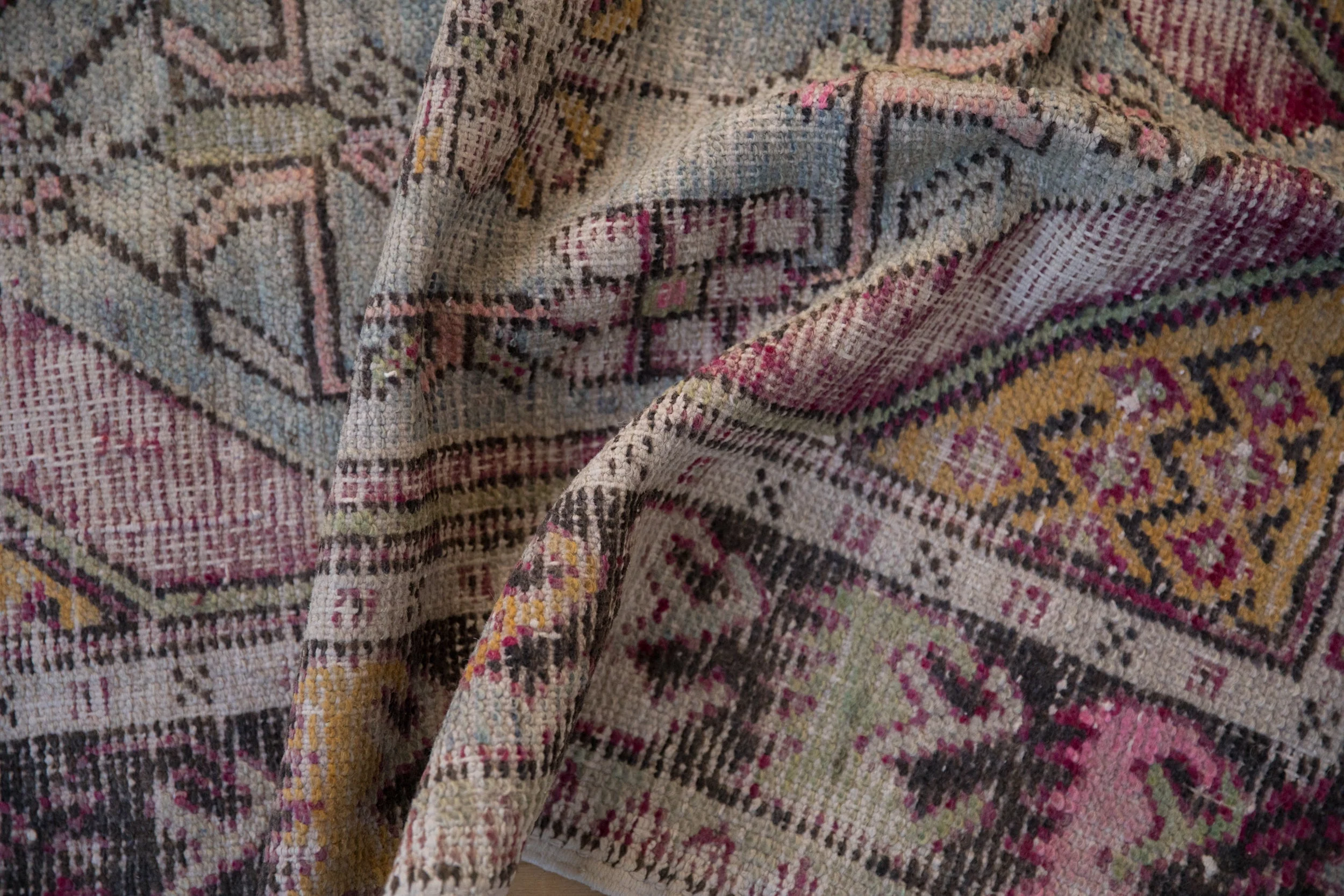 2.5x4 Vintage Distressed Oushak Rug - Image 8