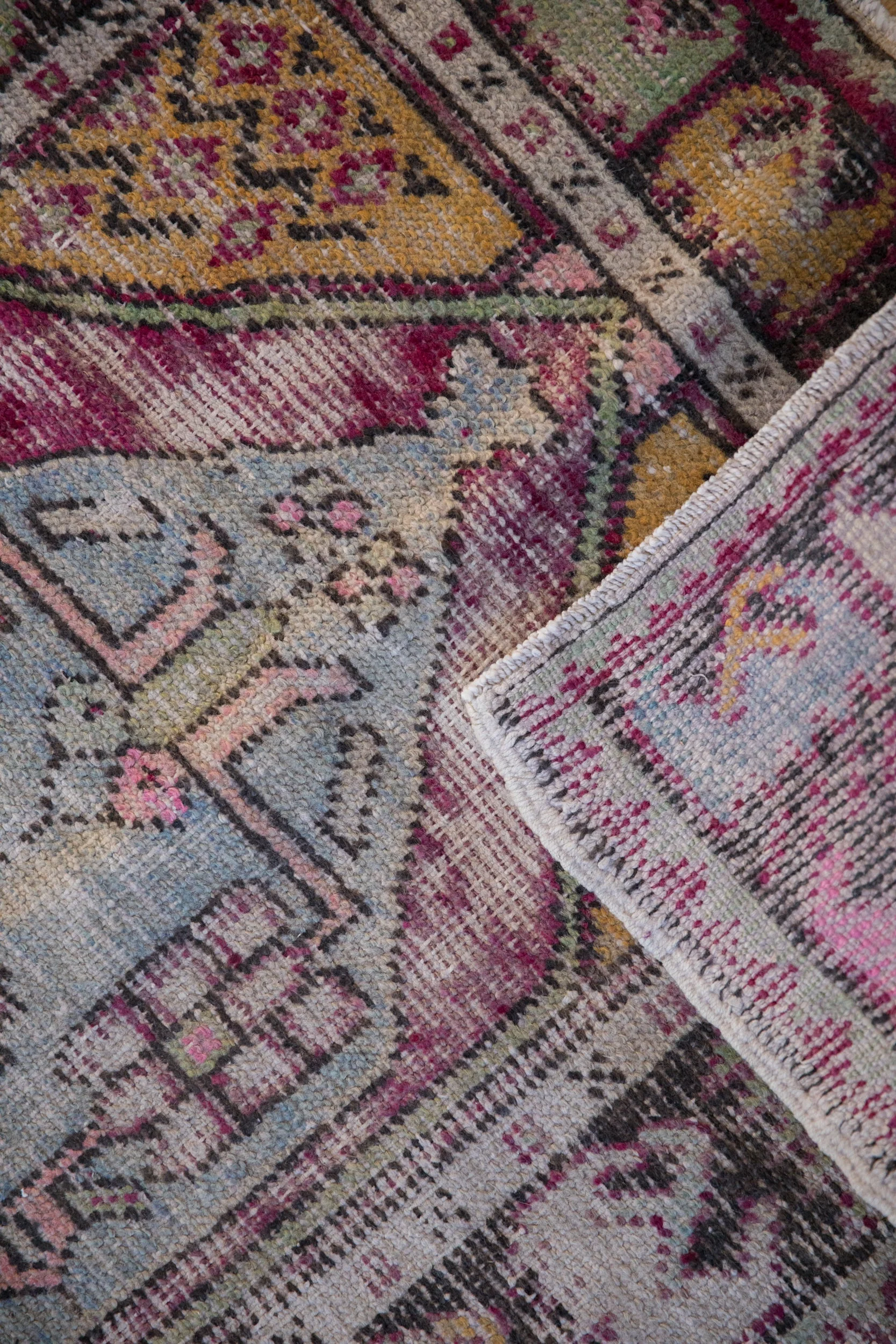 2.5x4 Vintage Distressed Oushak Rug - Image 9