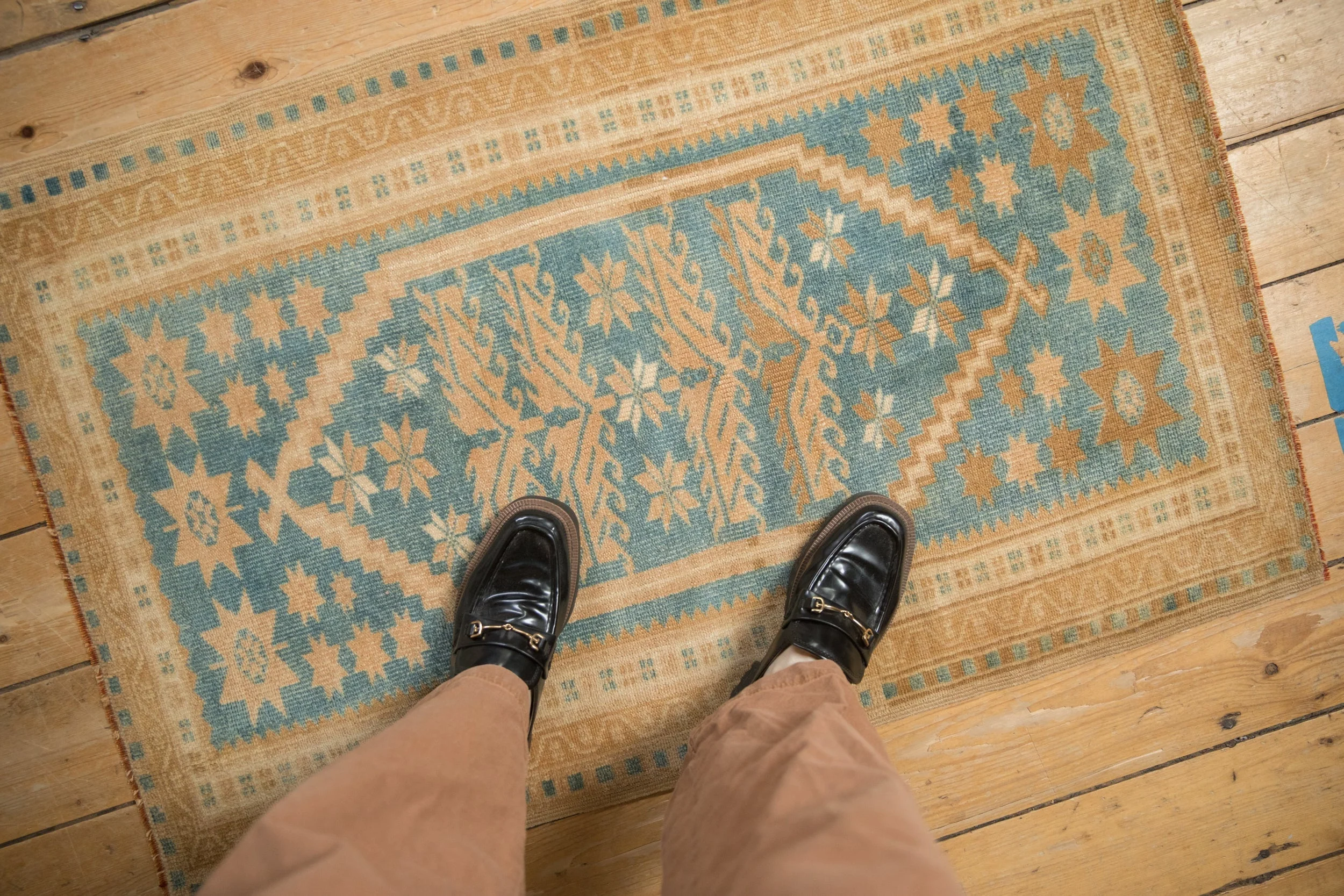 2.5x4 Vintage Distressed Oushak Rug - Image 2