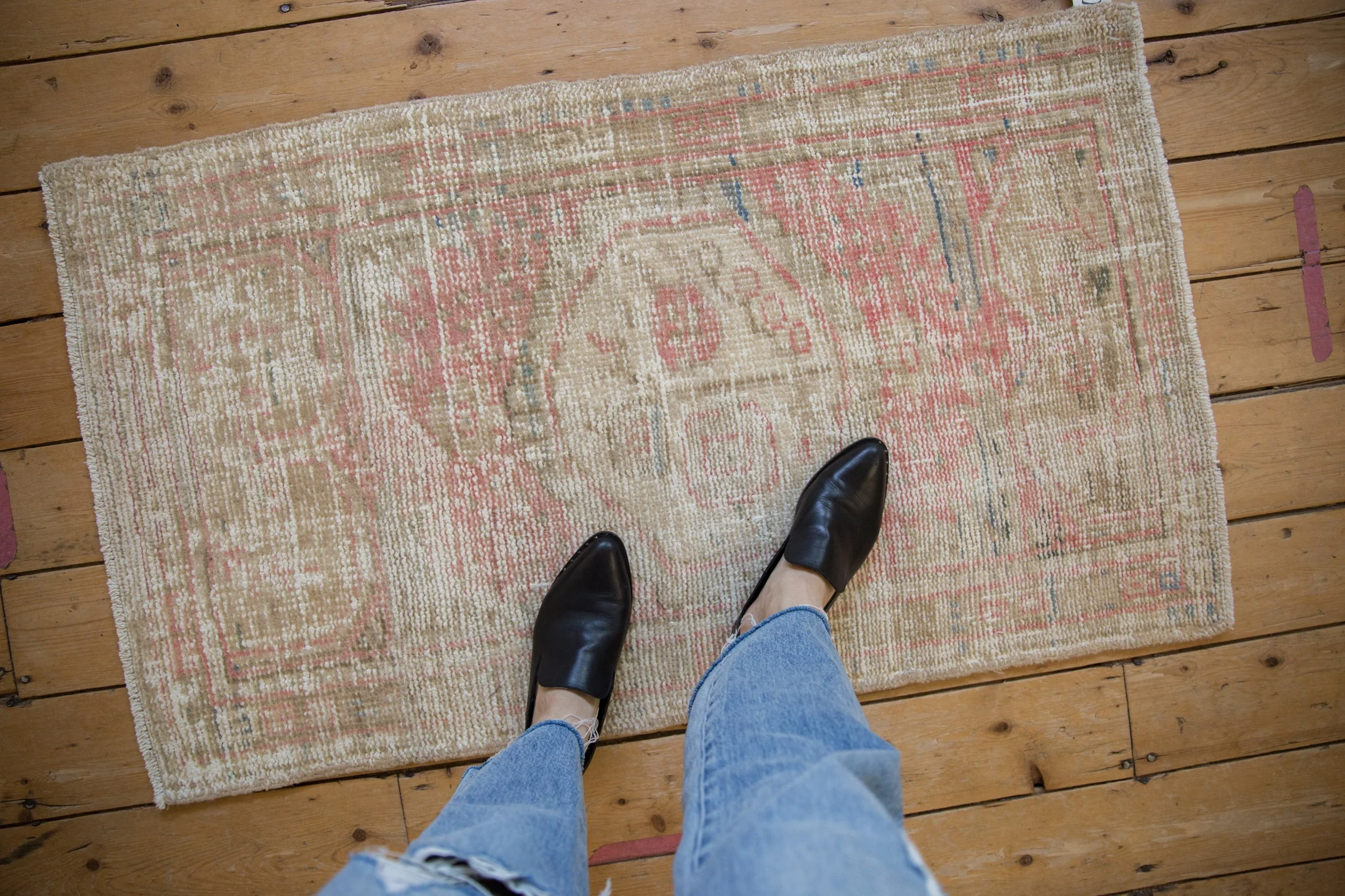 2.5x4 Vintage Distressed Oushak Rug - Image 2