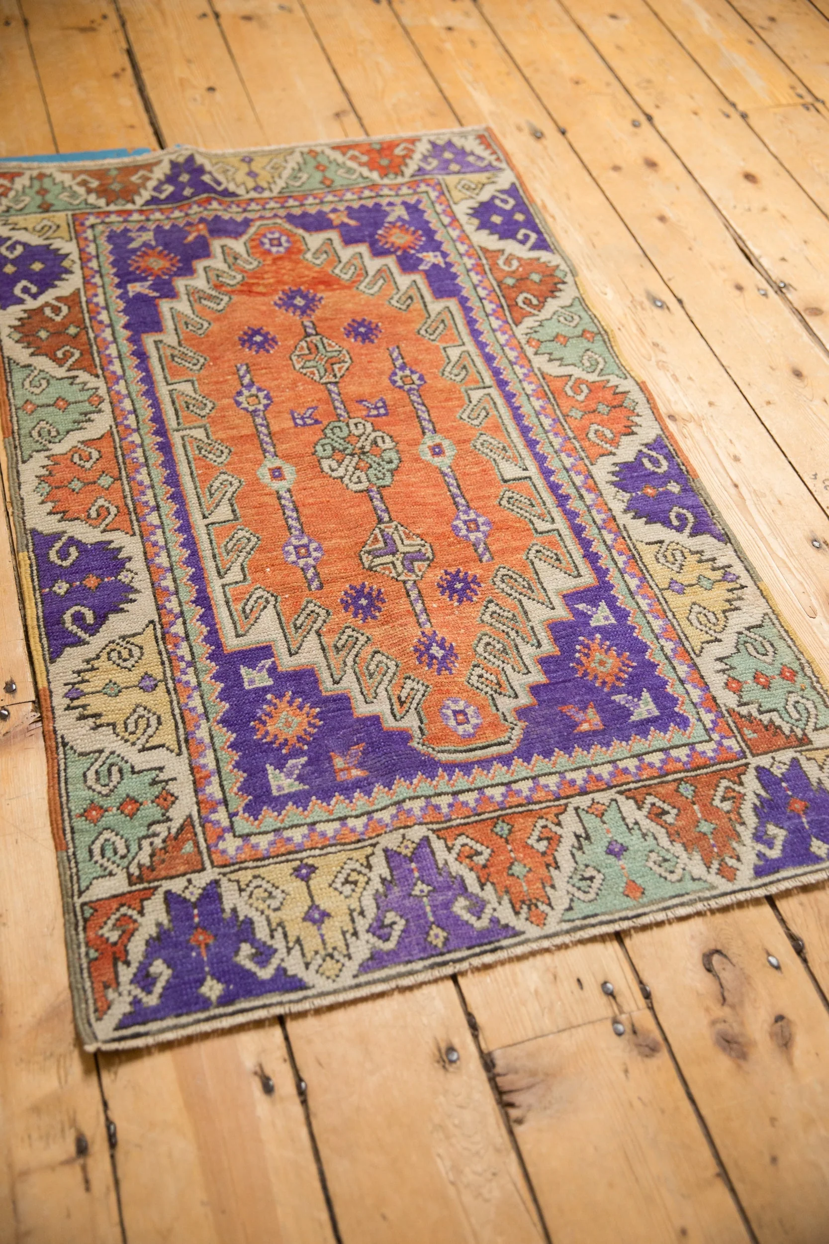 2.5x4 Vintage Distressed Oushak Rug - Image 4