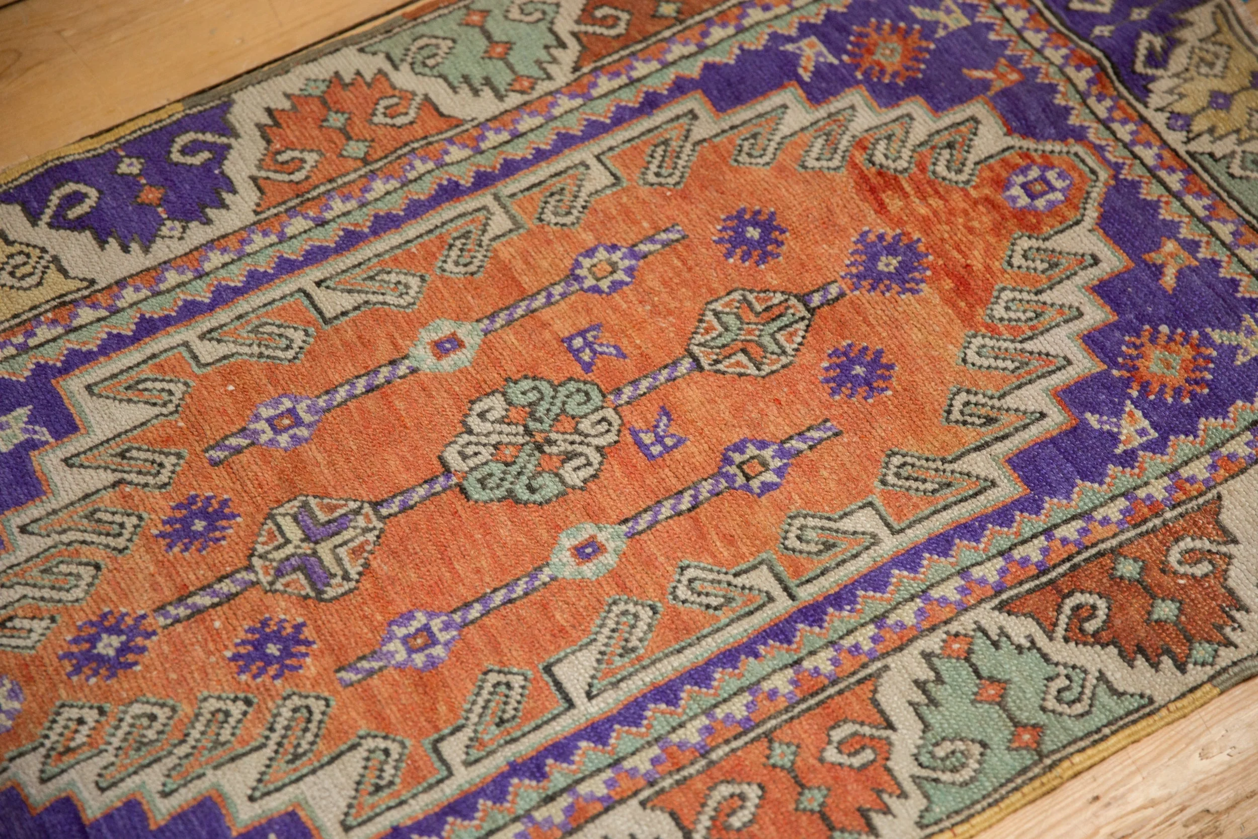 2.5x4 Vintage Distressed Oushak Rug - Image 5