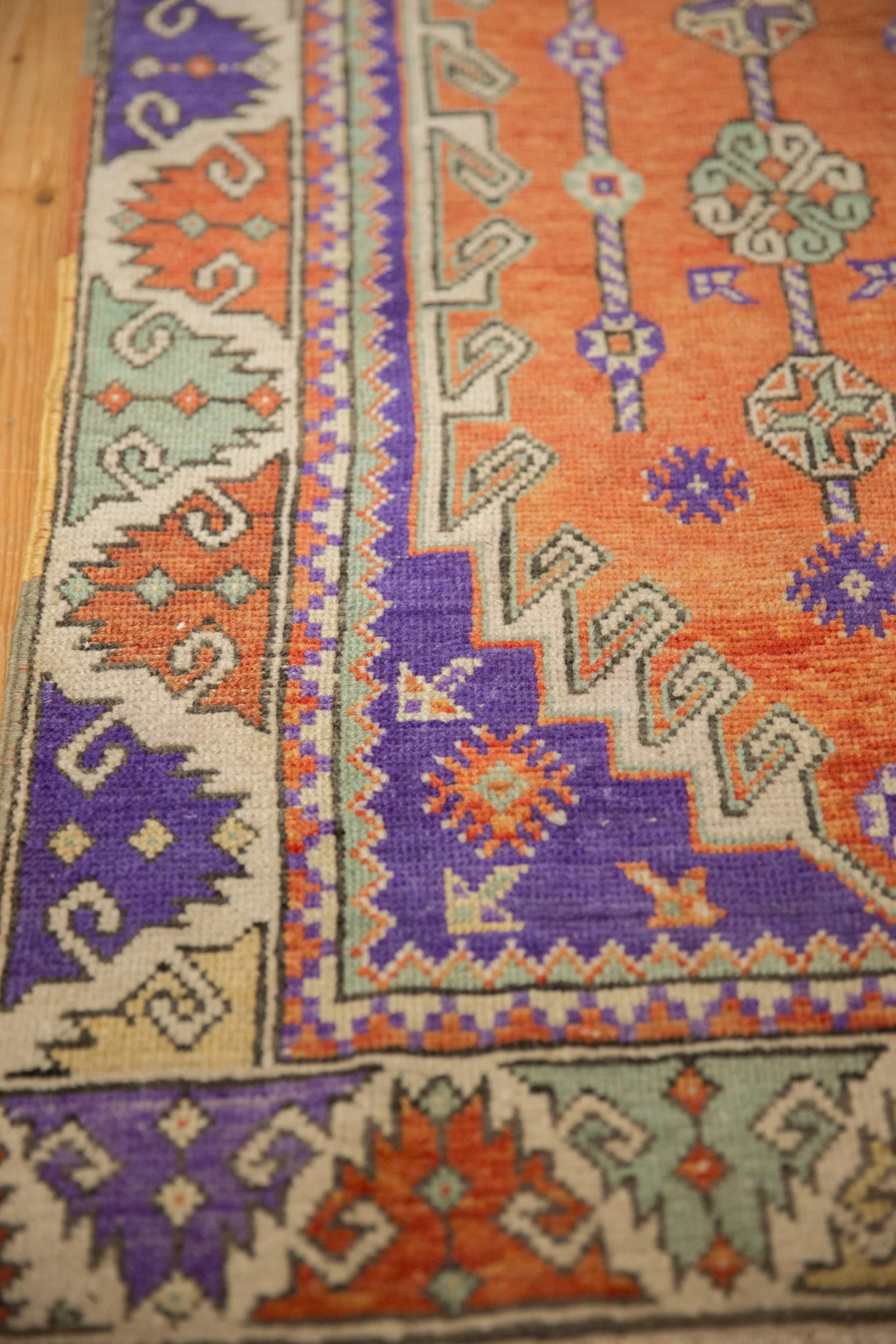 2.5x4 Vintage Distressed Oushak Rug - Image 7