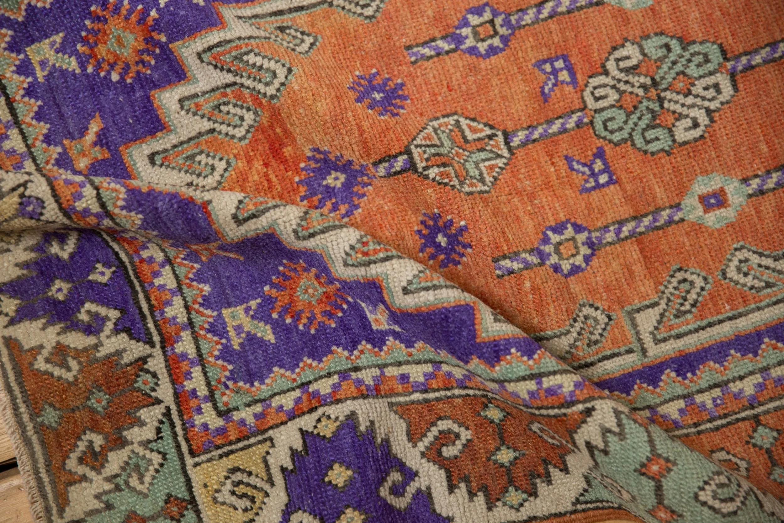 2.5x4 Vintage Distressed Oushak Rug - Image 8