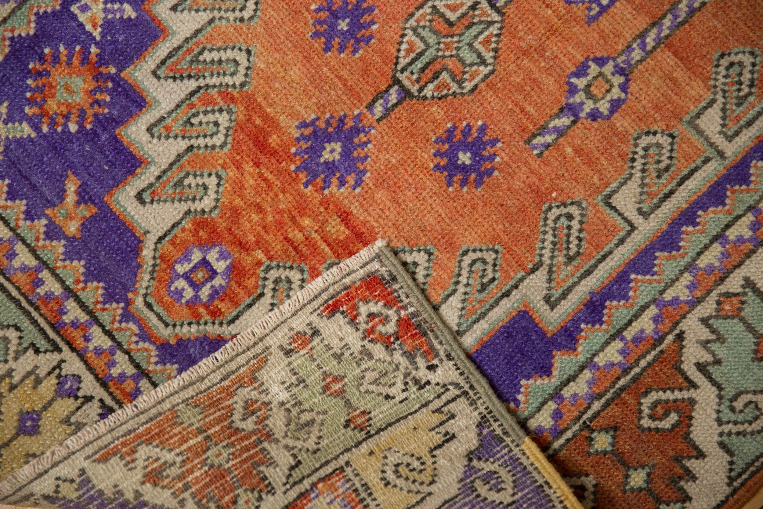 2.5x4 Vintage Distressed Oushak Rug - Image 9
