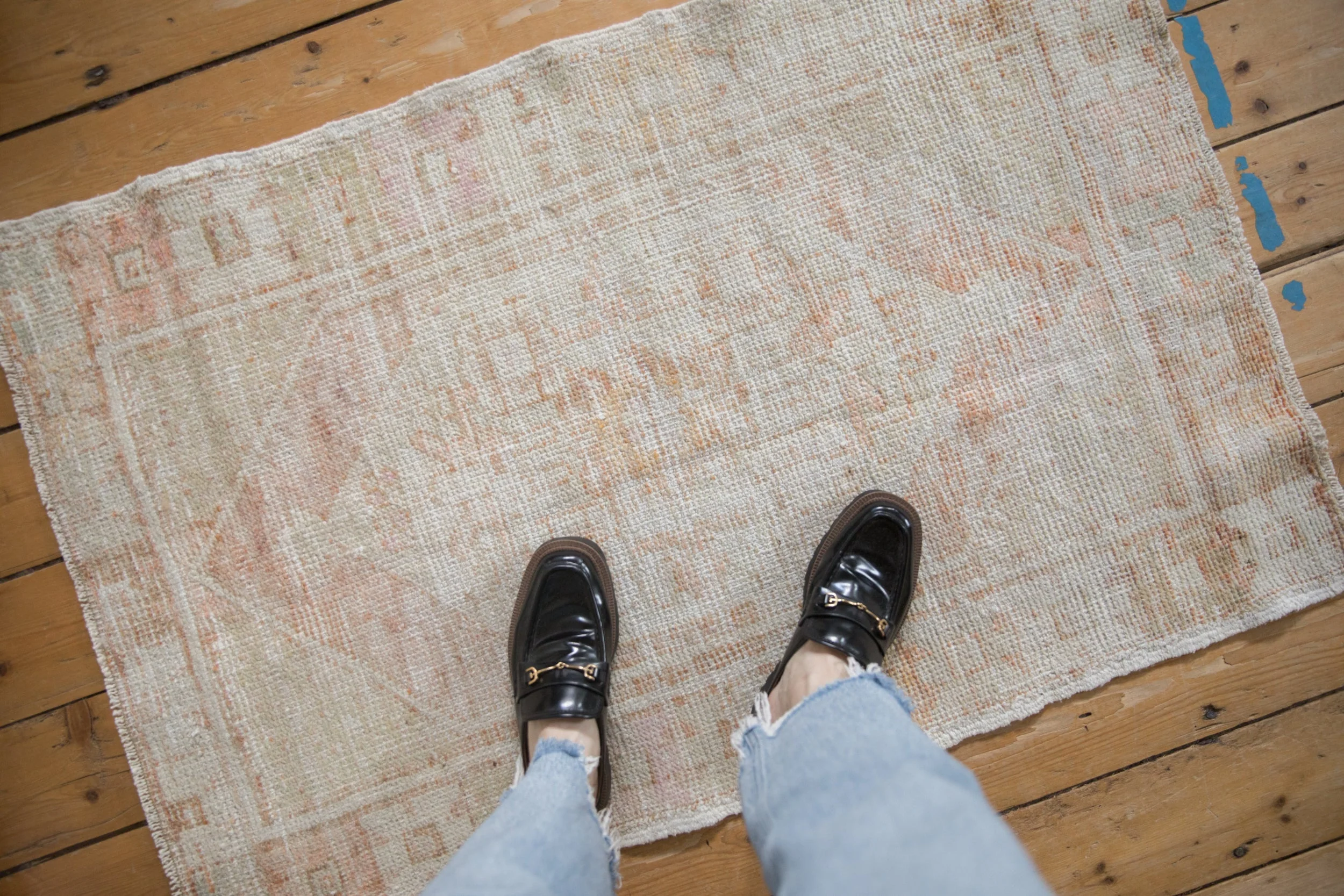 2.5x4 Vintage Distressed Oushak Rug - Image 2