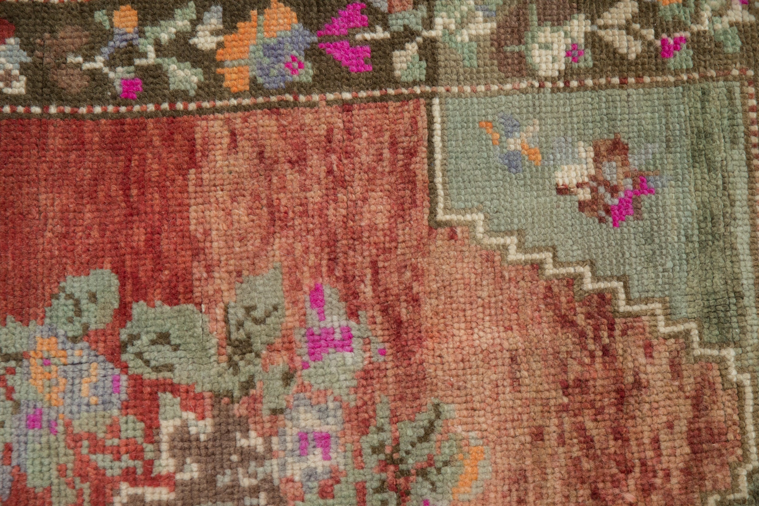2.5x4 Vintage Distressed Oushak Rug - Image 3