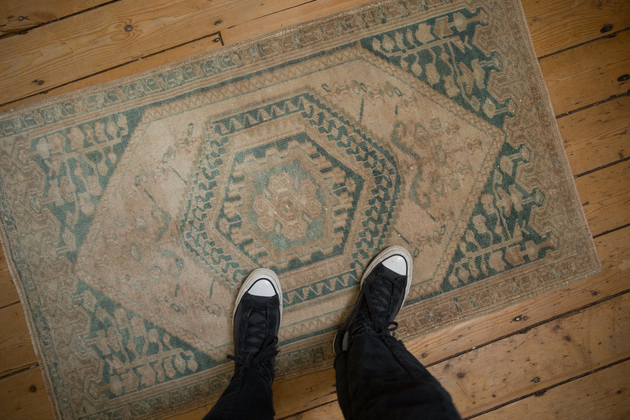 2.5x4 Vintage Distressed Oushak Rug - Image 2