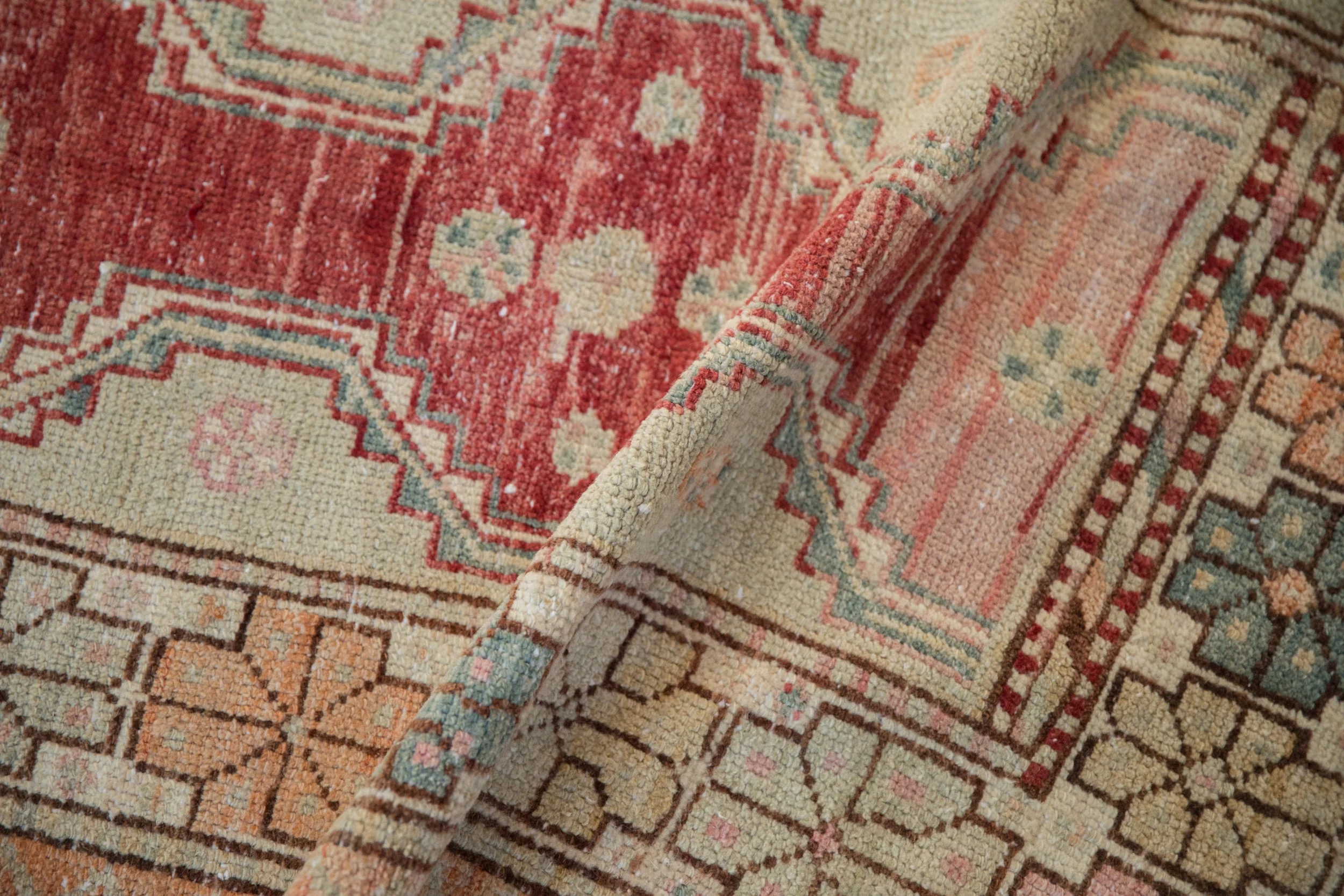 2.5x4 Vintage Distressed Oushak Rug - Image 7