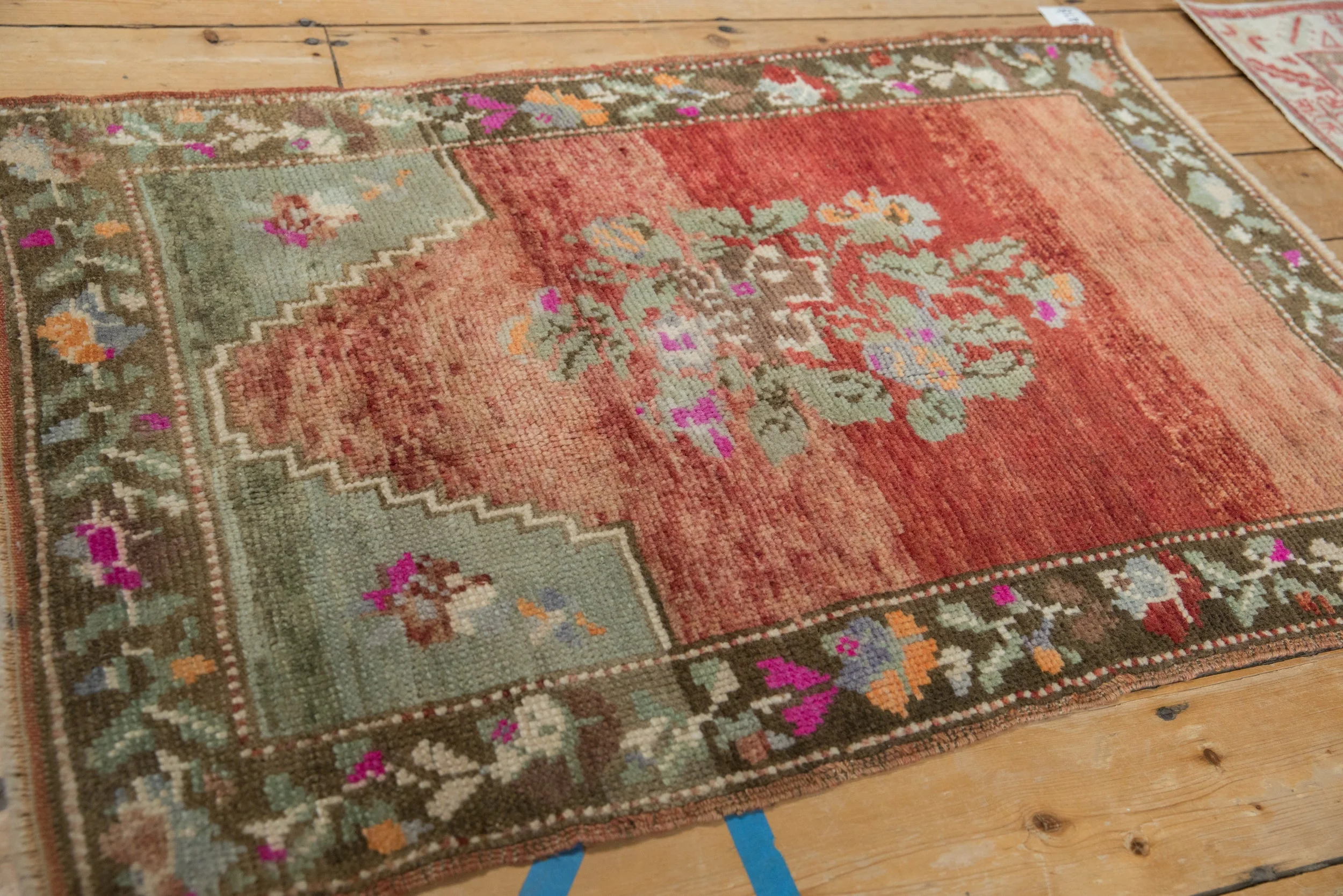 2.5x4 Vintage Distressed Oushak Rug - Image 7