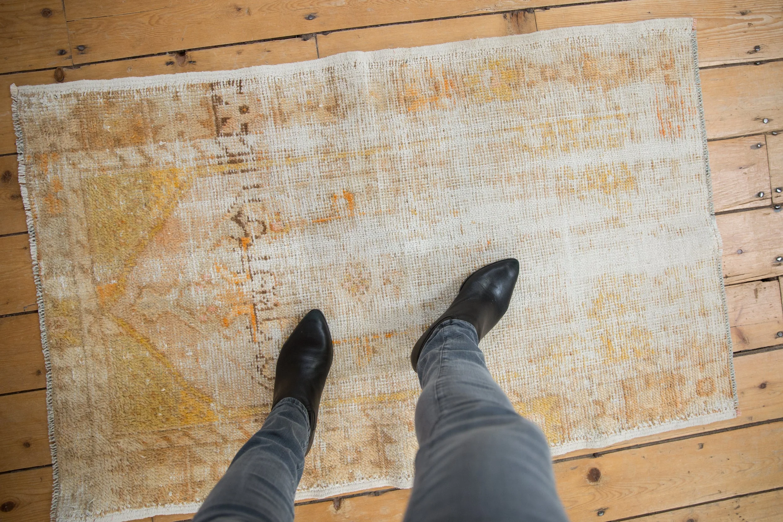 2.5x4 Vintage Distressed Oushak Rug - Image 2