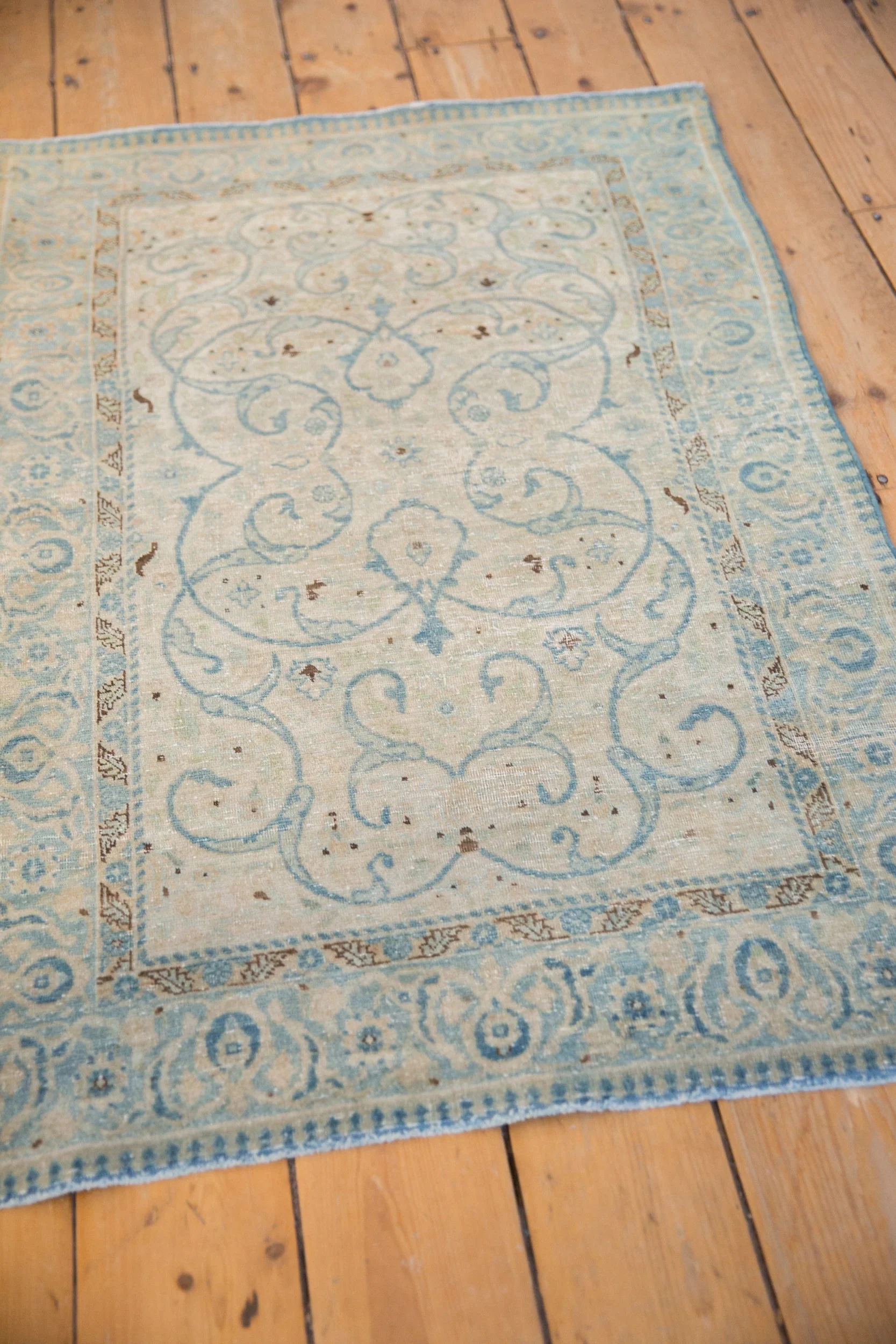 2.5x4 Vintage Distressed Tabriz Rug - Image 4