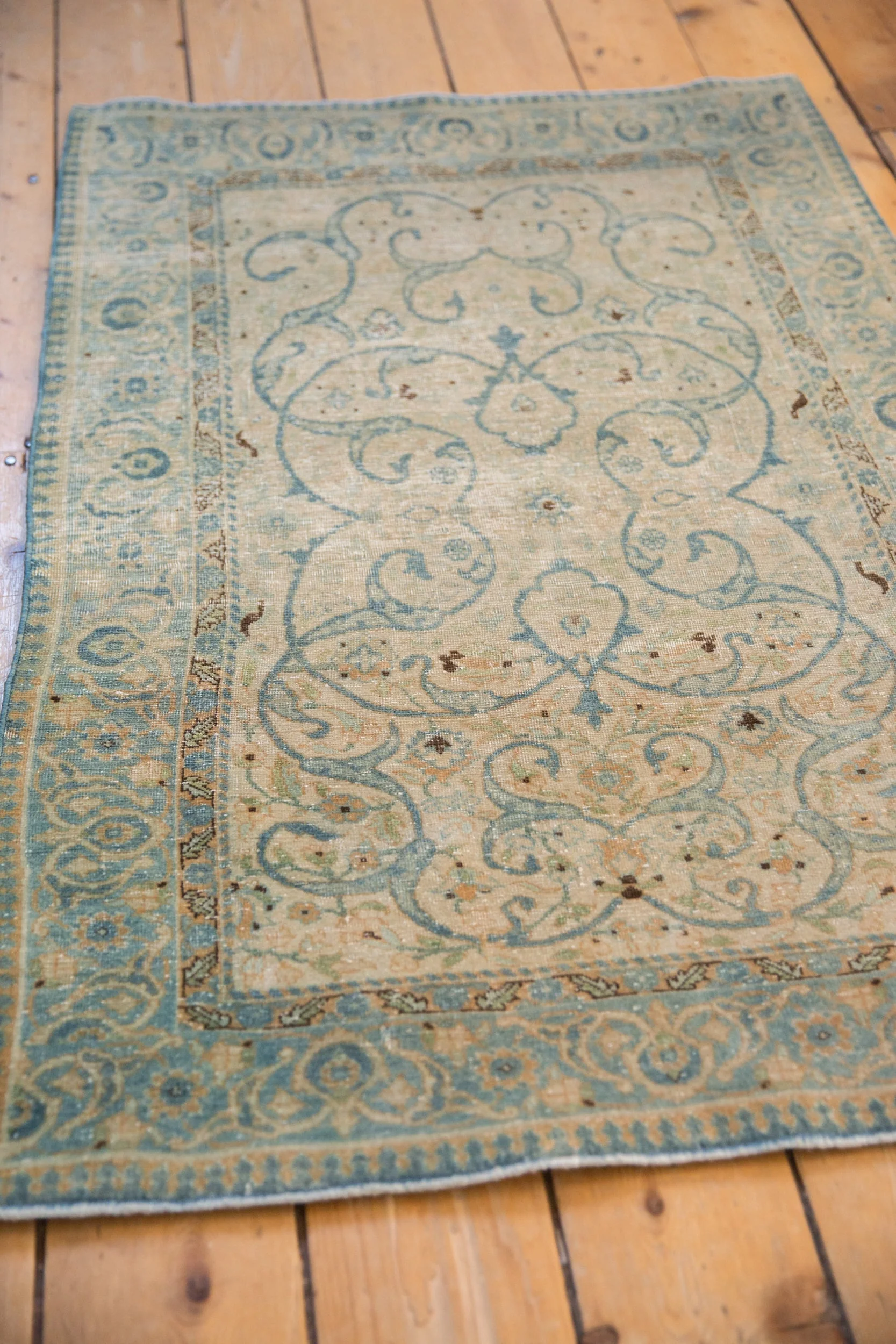 2.5x4 Vintage Distressed Tabriz Rug - Image 6