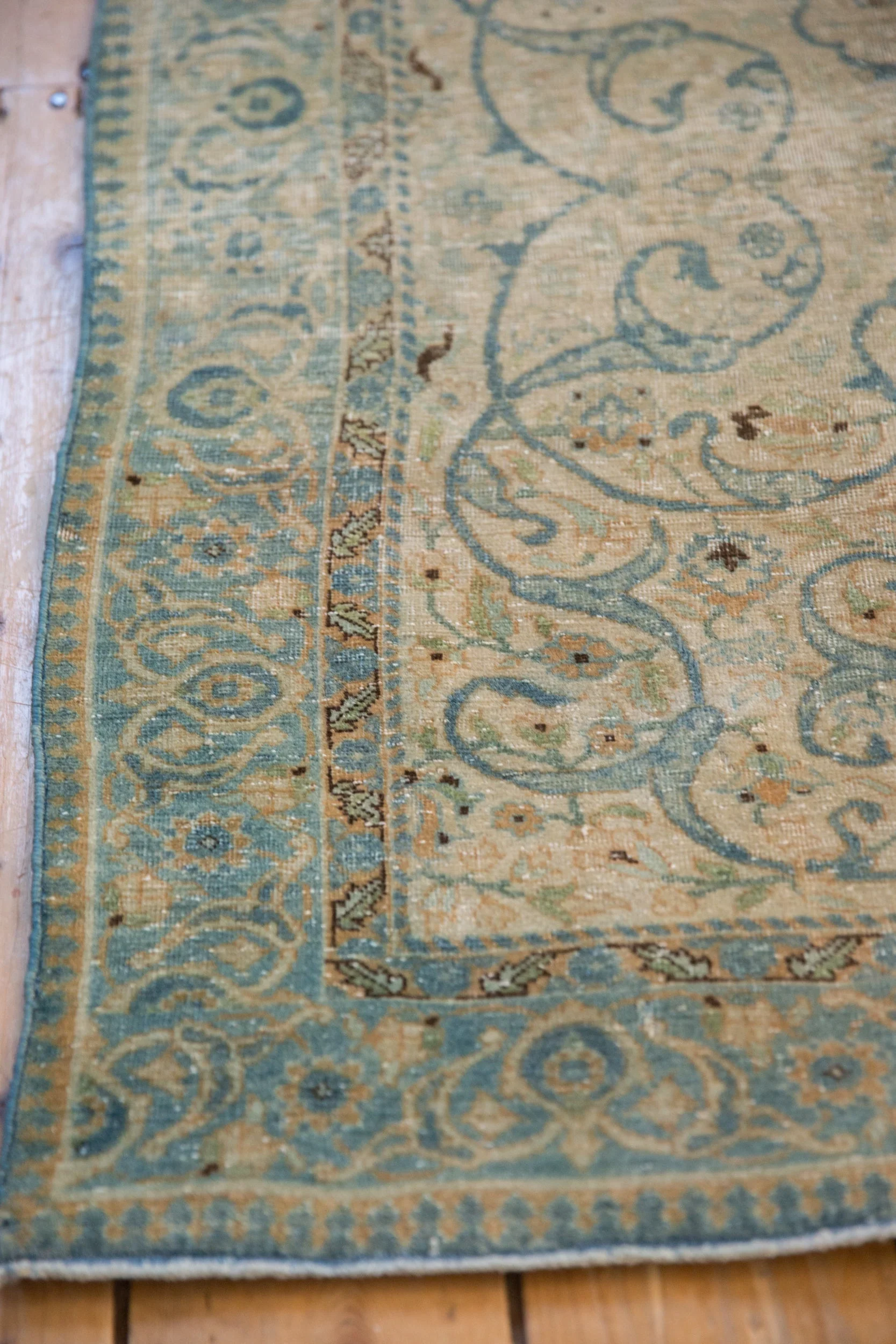 2.5x4 Vintage Distressed Tabriz Rug - Image 7