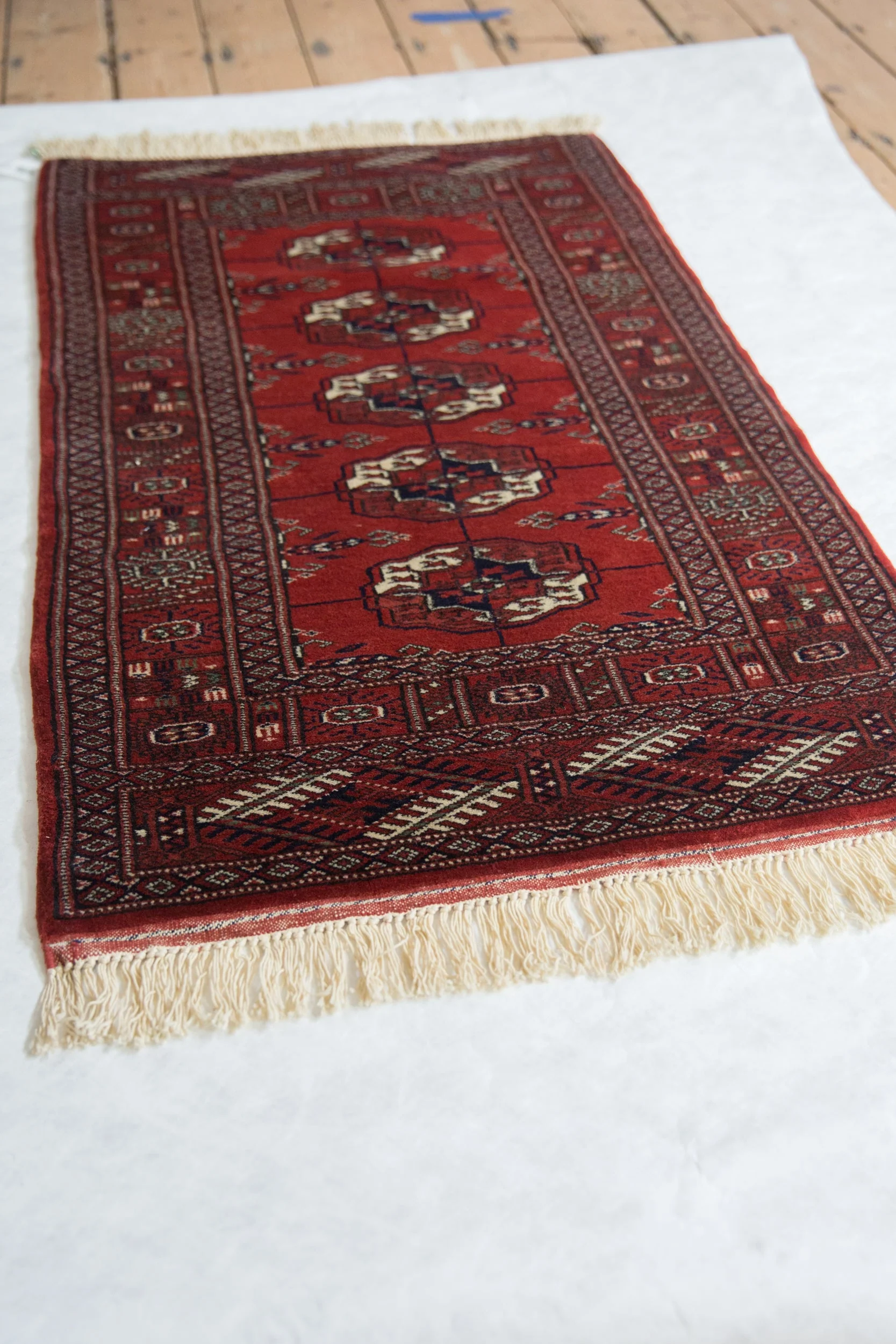 2.5x4 Vintage Fine Bokhara Rug Runner - Image 4