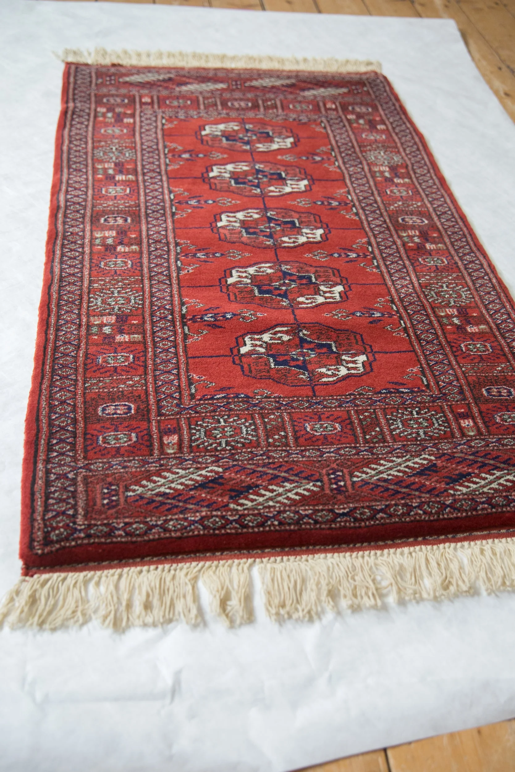 2.5x4 Vintage Fine Bokhara Rug Runner - Image 5