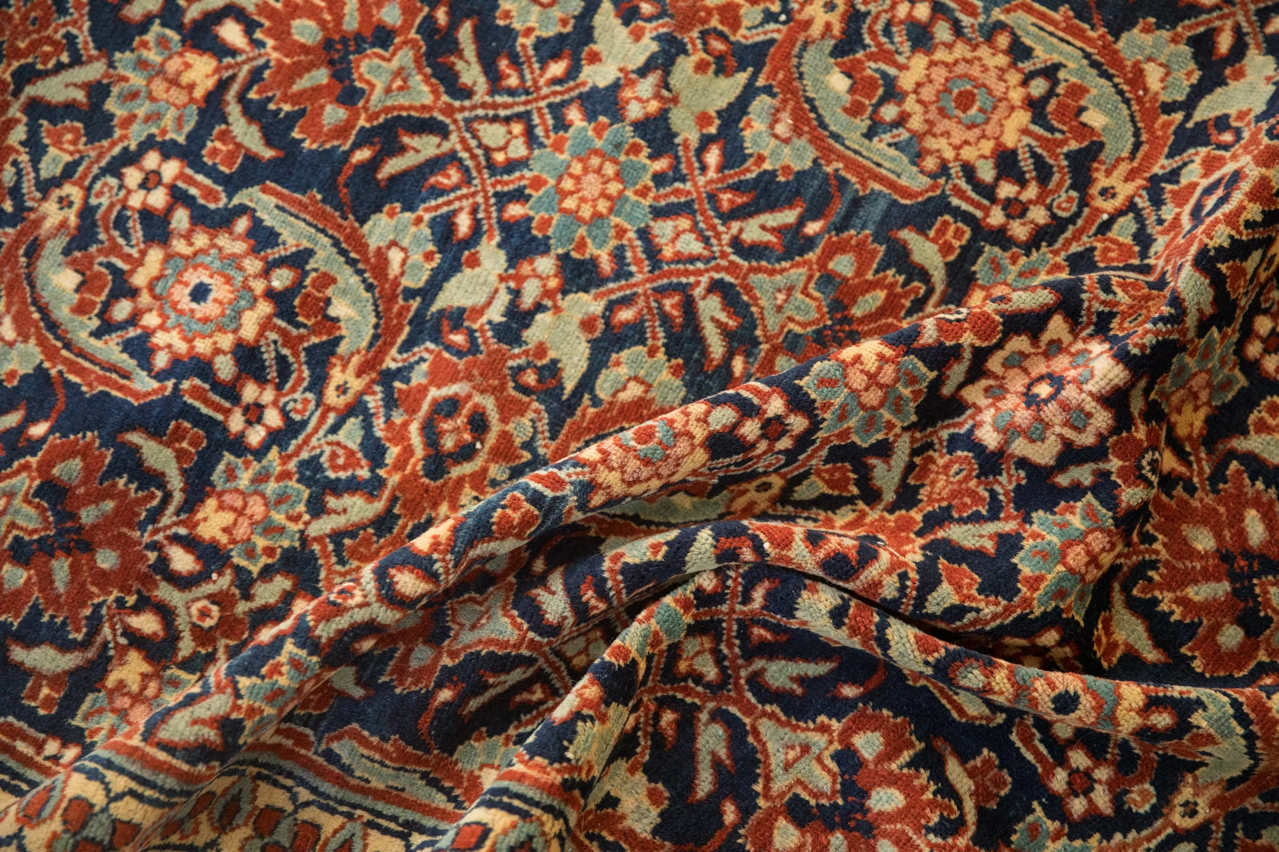 2.5x4 Vintage Tabriz Sennehbaft Rug - Image 12