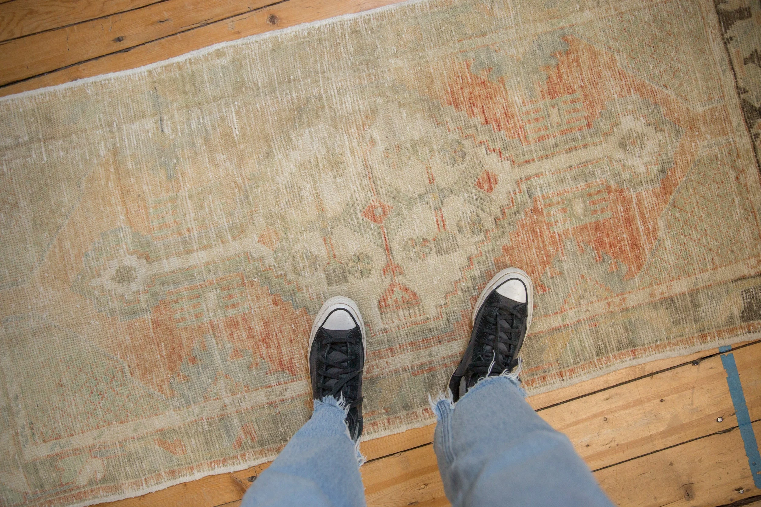 2.5x5.5 Vintage Distressed Oushak Rug Runner - Image 2