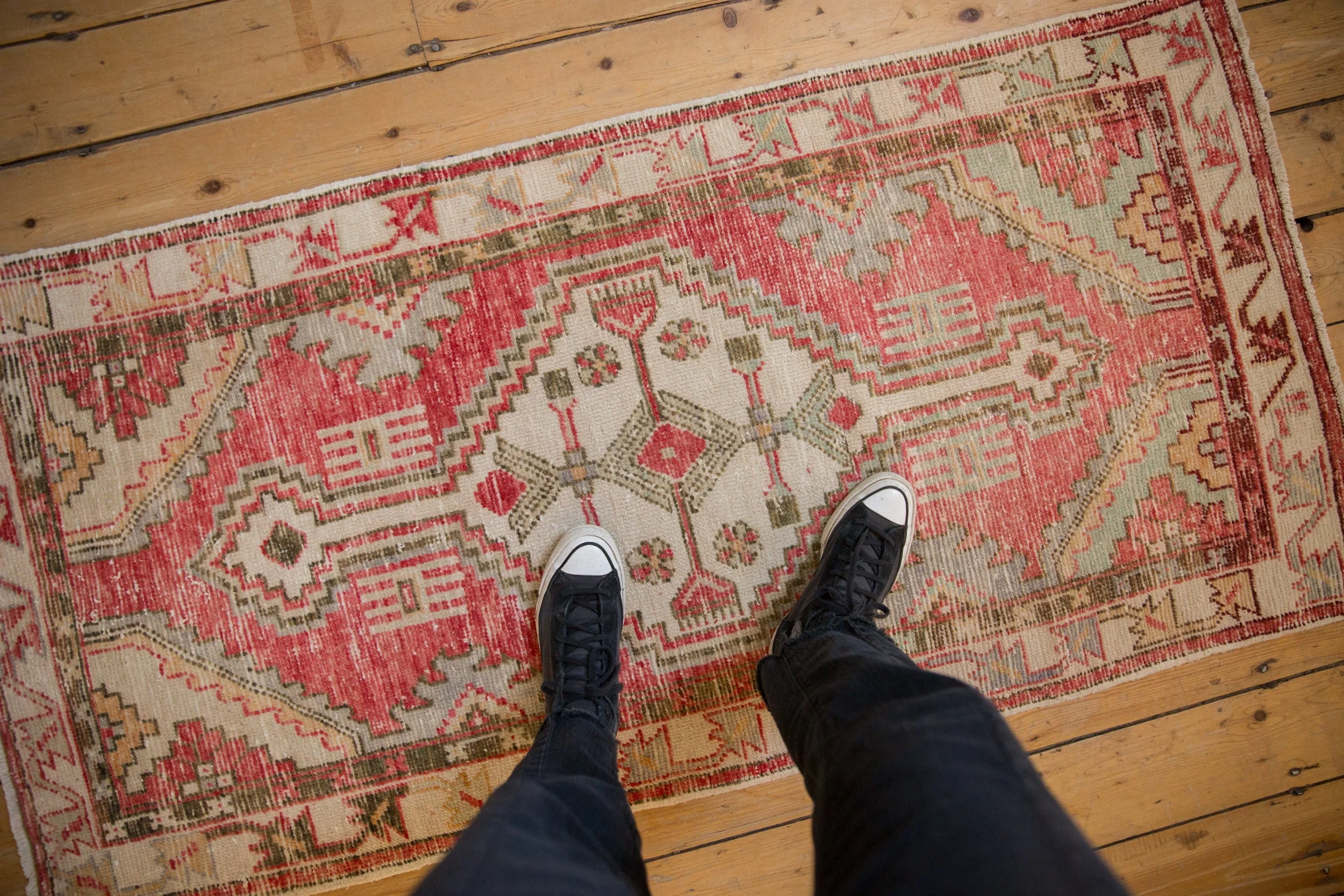 2.5x5.5 Vintage Distressed Oushak Rug Runner - Image 2
