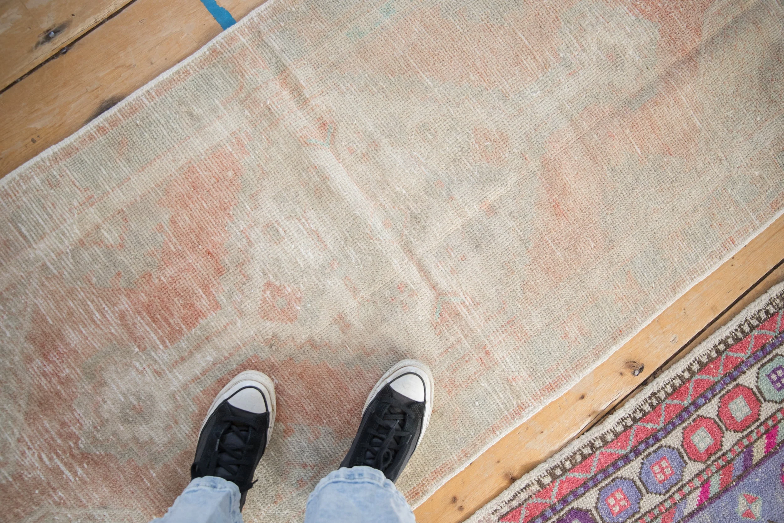 2.5x5.5 Vintage Distressed Oushak Rug Runner - Image 2