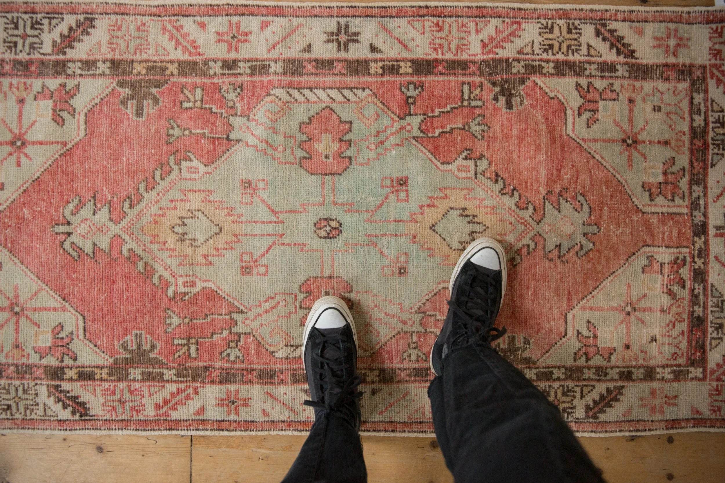 2.5x5.5 Vintage Distressed Oushak Rug Runner - Image 2
