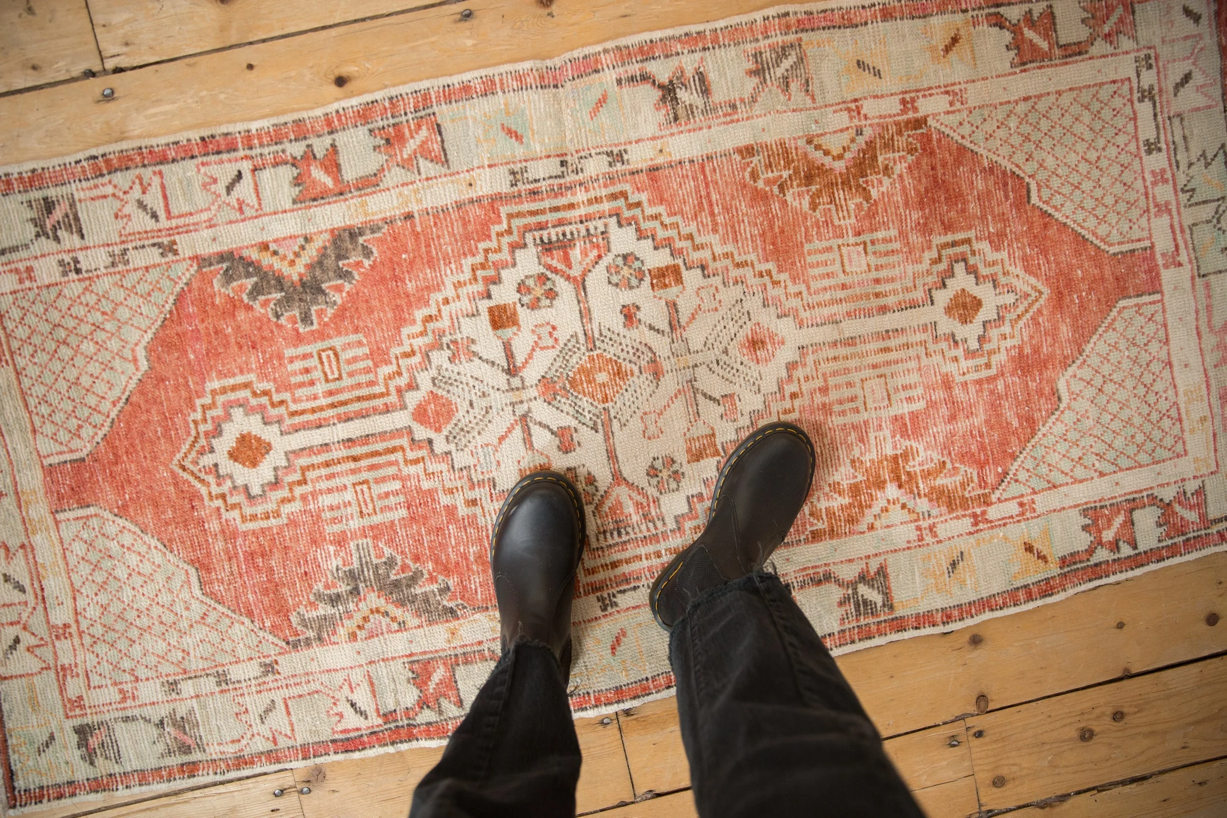 2.5x5.5 Vintage Distressed Oushak Rug Runner - Image 2