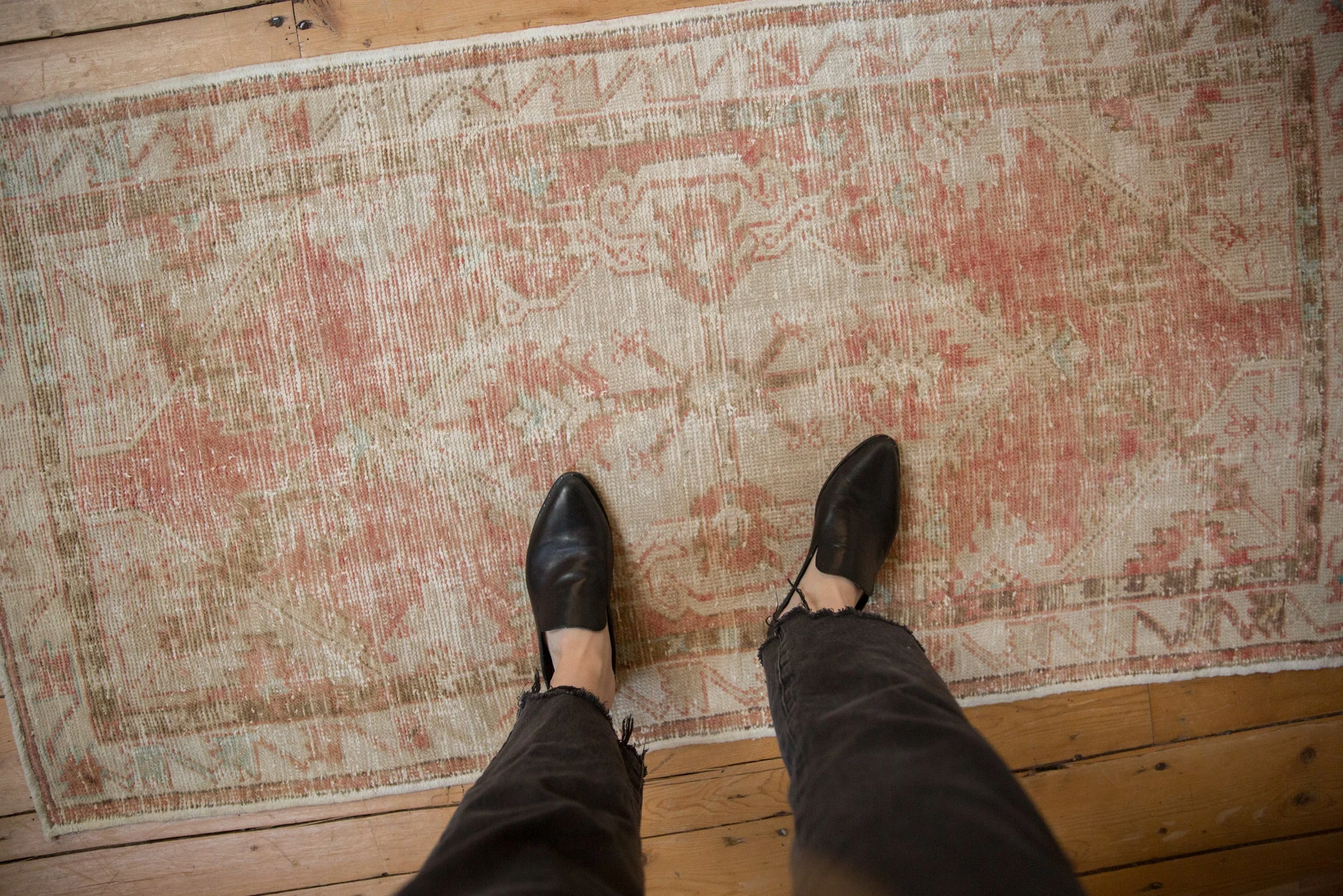 2.5x5.5 Vintage Distressed Oushak Rug Runner - Image 2