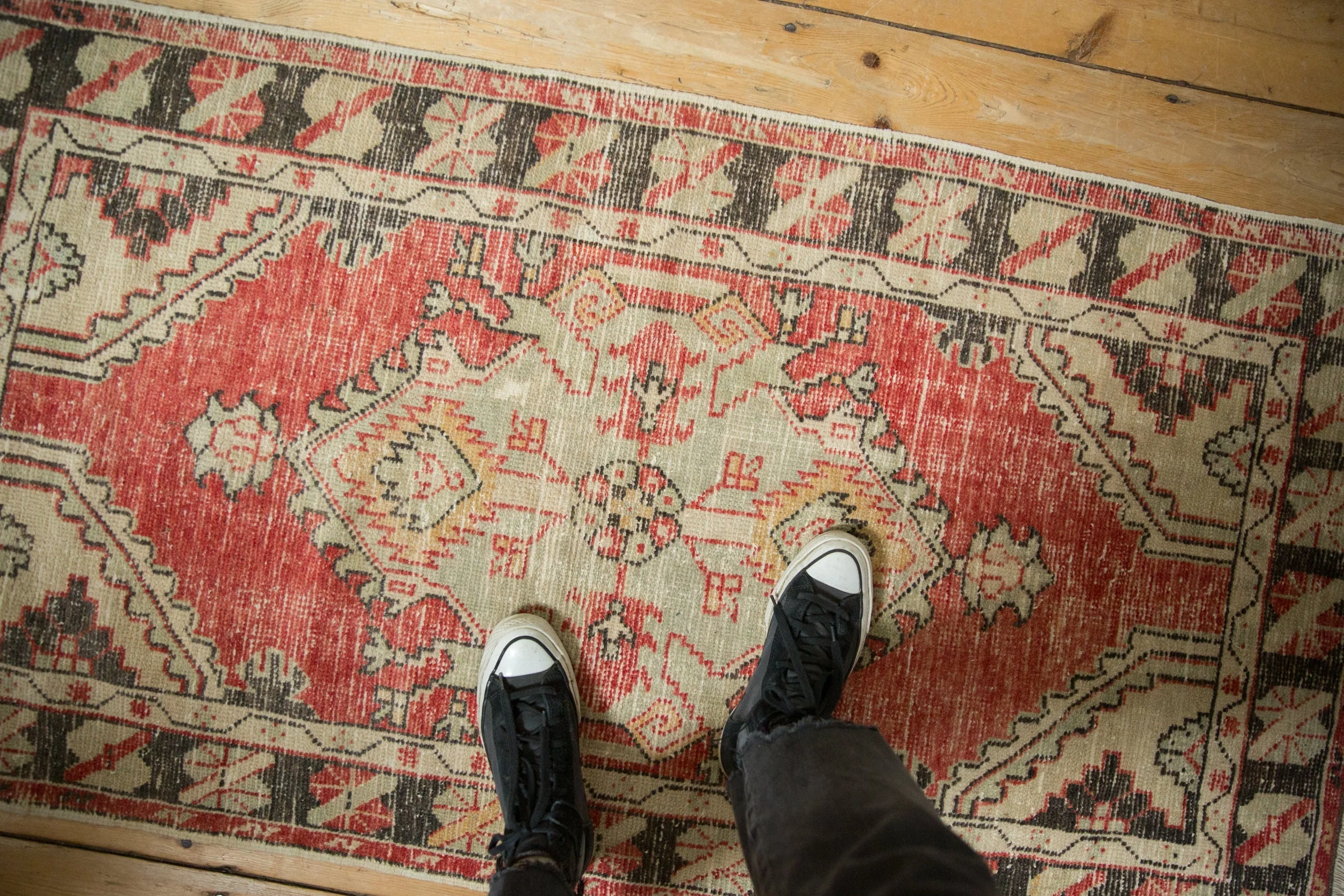 2.5x5.5 Vintage Distressed Oushak Rug Runner - Image 2