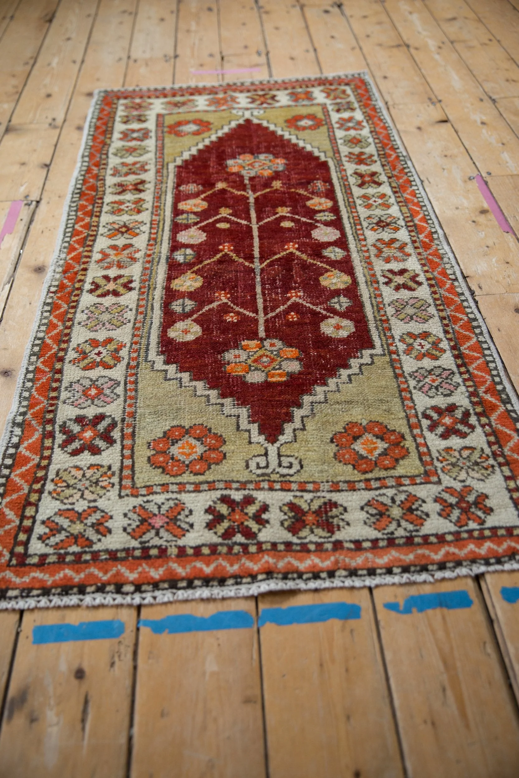 2.5x5.5 Vintage Distressed Oushak Rug Runner - Image 6