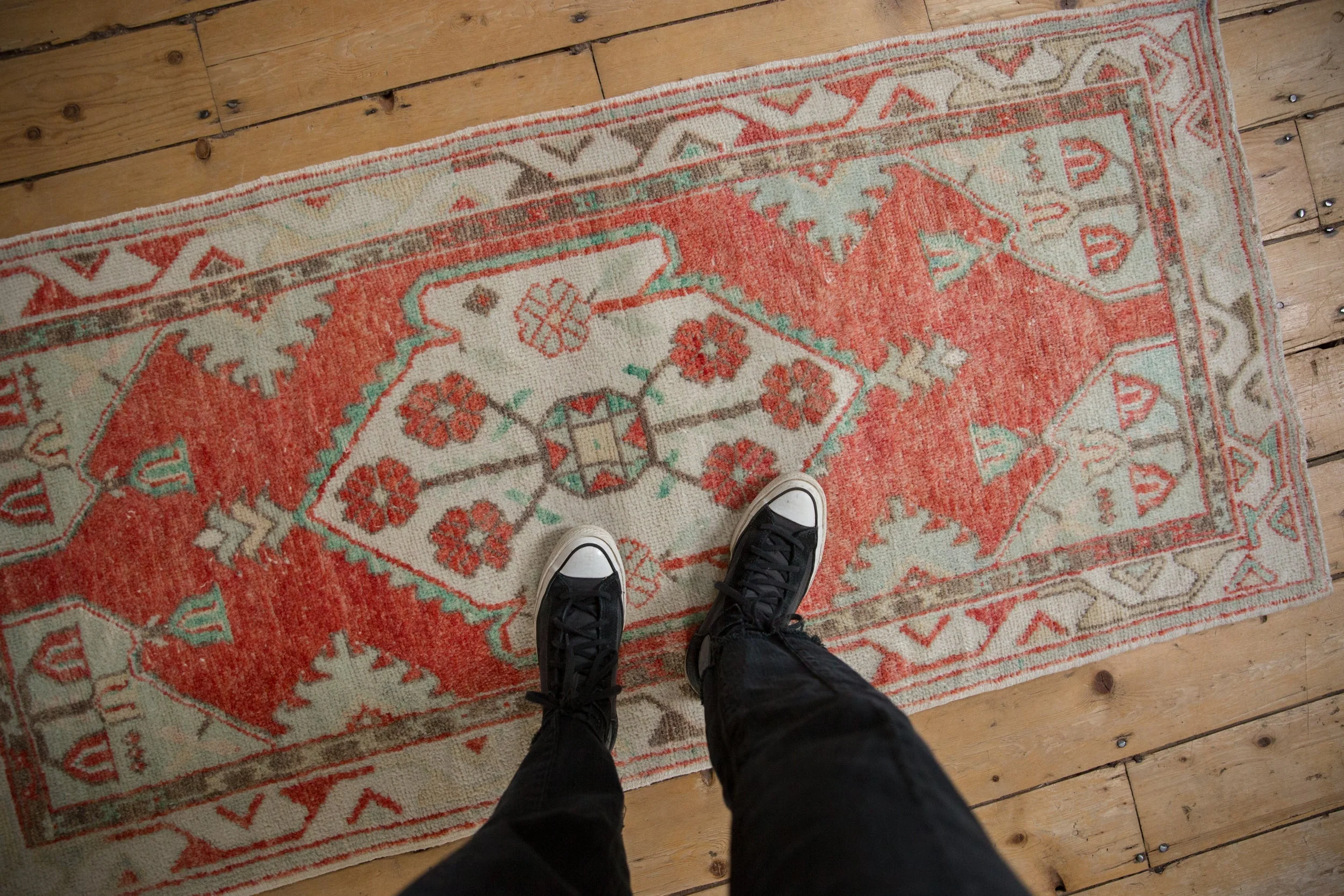 2.5x5.5 Vintage Distressed Oushak Rug Runner - Image 2