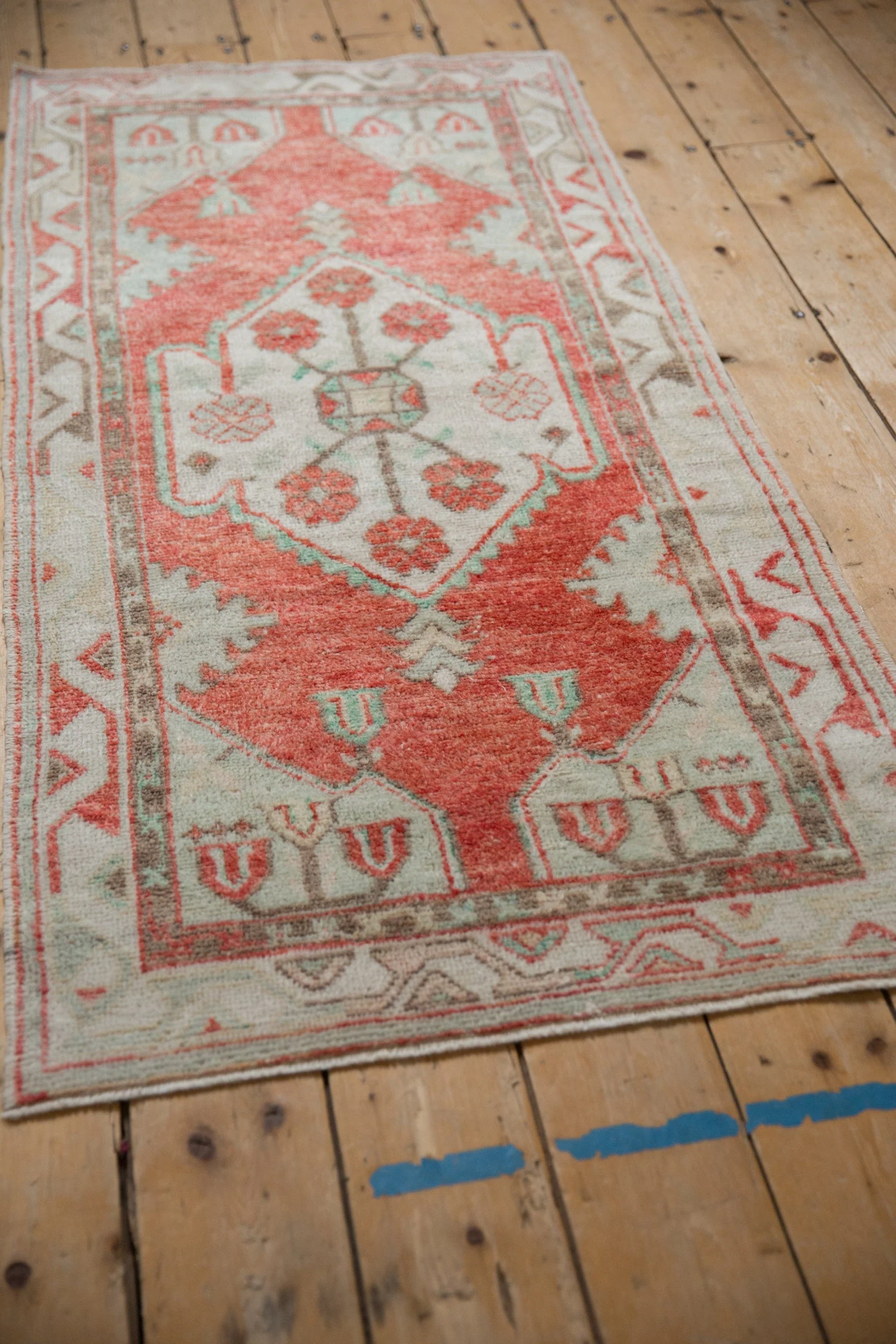 2.5x5.5 Vintage Distressed Oushak Rug Runner - Image 8