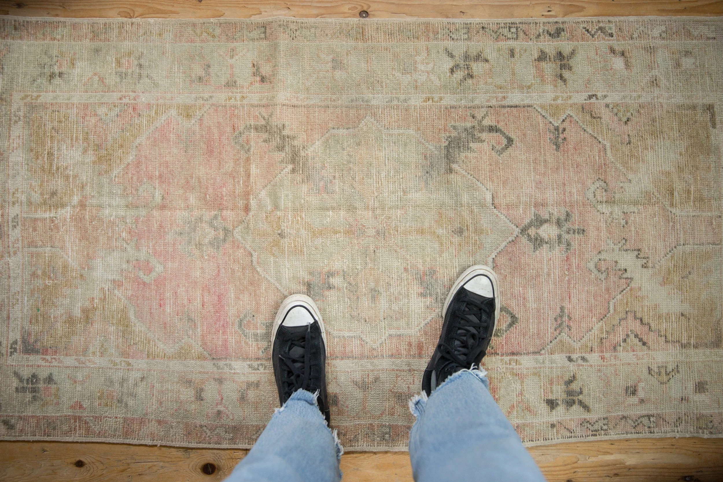 2.5x5.5 Vintage Distressed Oushak Rug Runner - Image 2