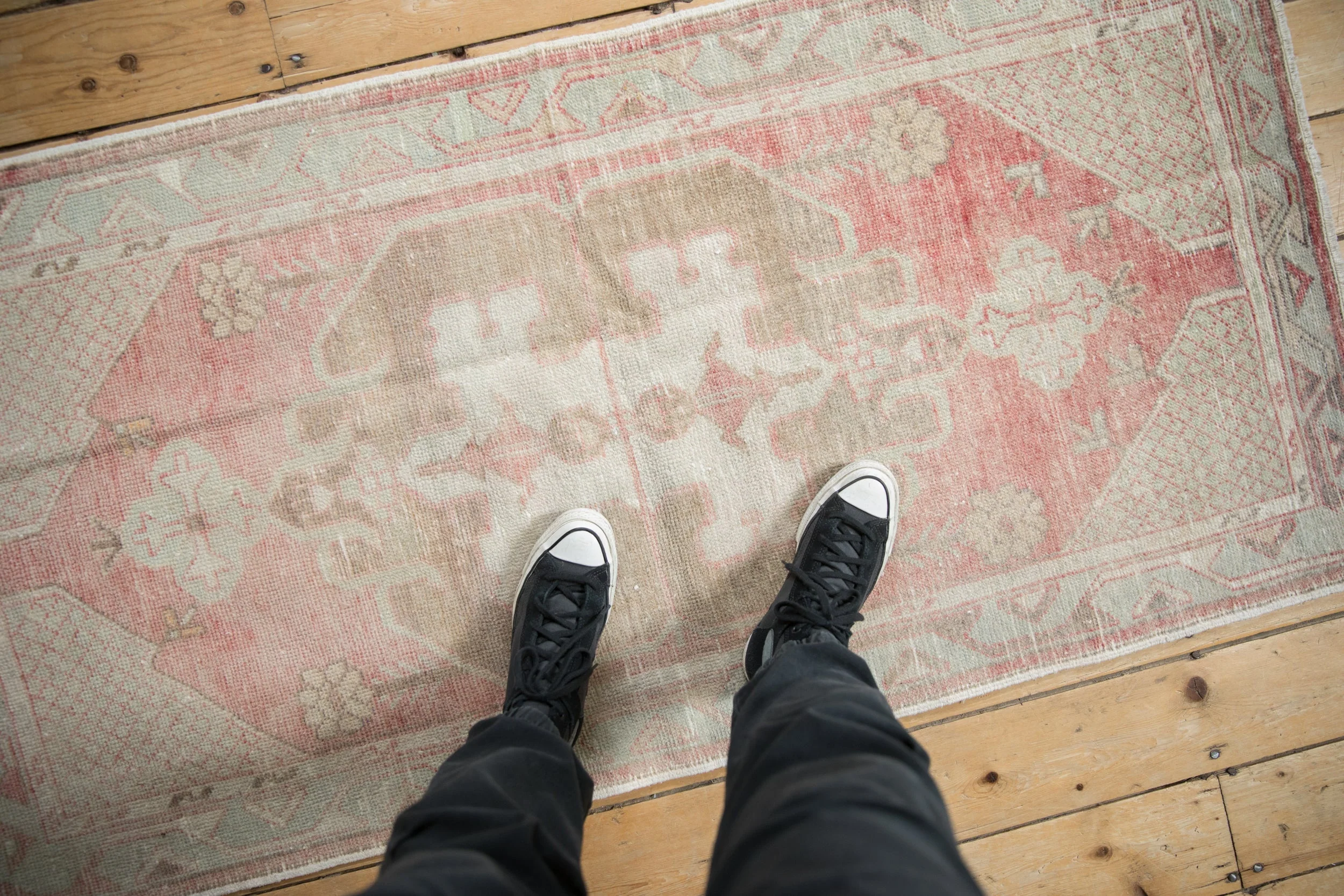 2.5x5.5 Vintage Distressed Oushak Rug Runner - Image 2