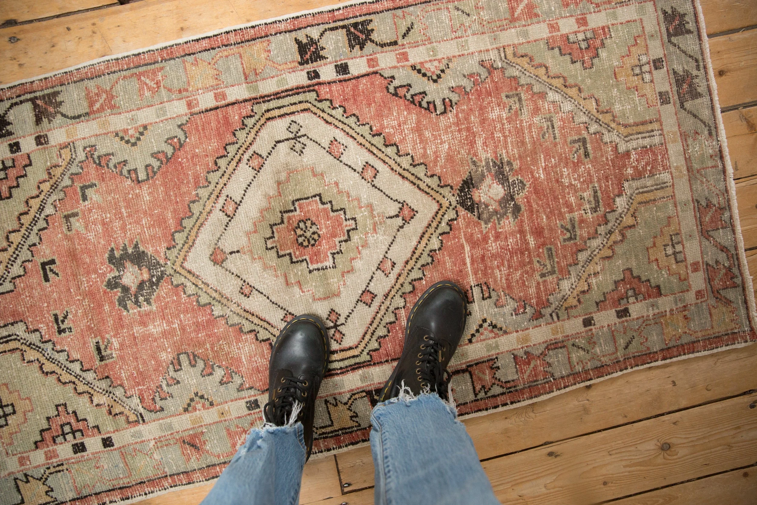 2.5x5.5 Vintage Distressed Oushak Rug Runner - Image 2
