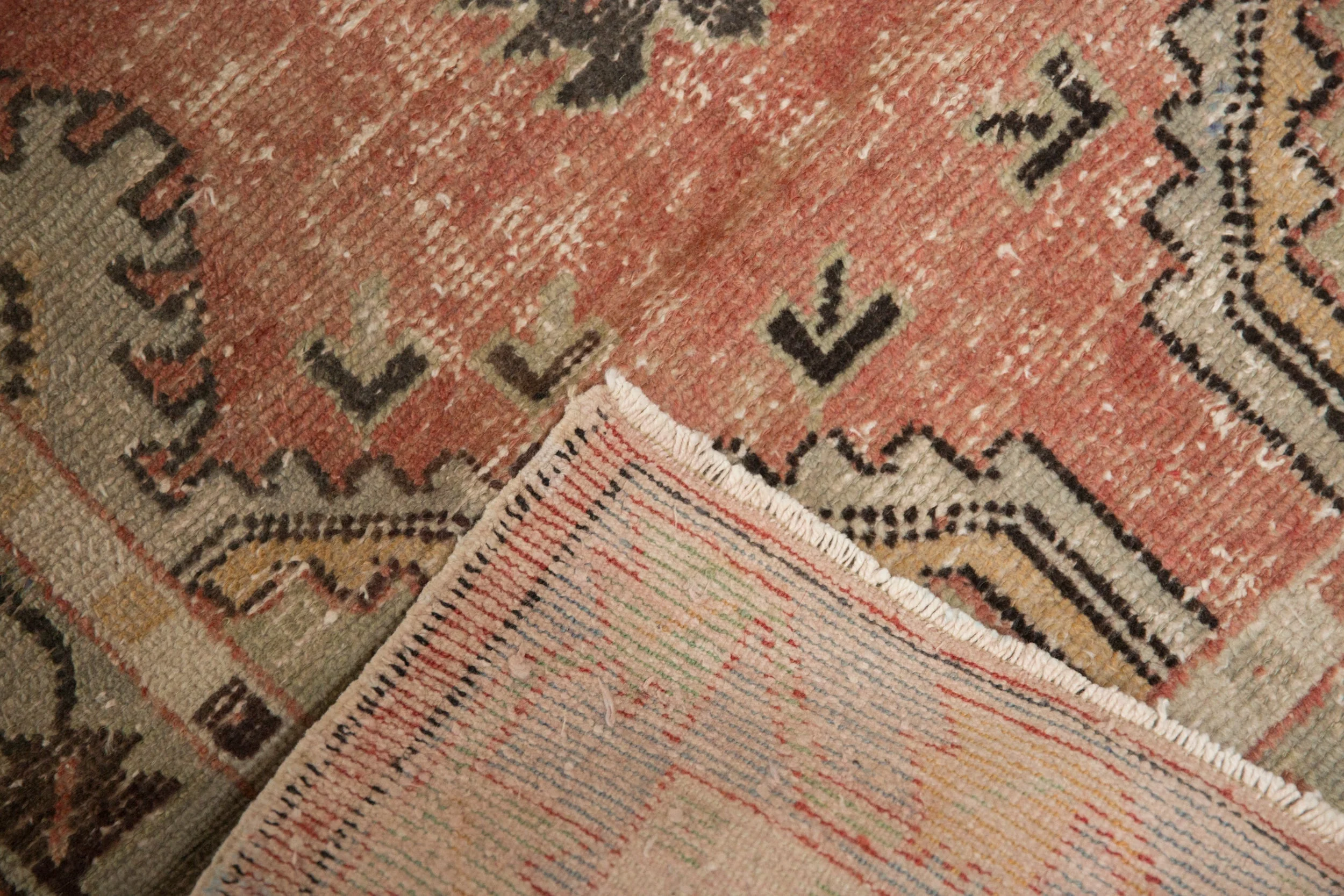2.5x5.5 Vintage Distressed Oushak Rug Runner - Image 9