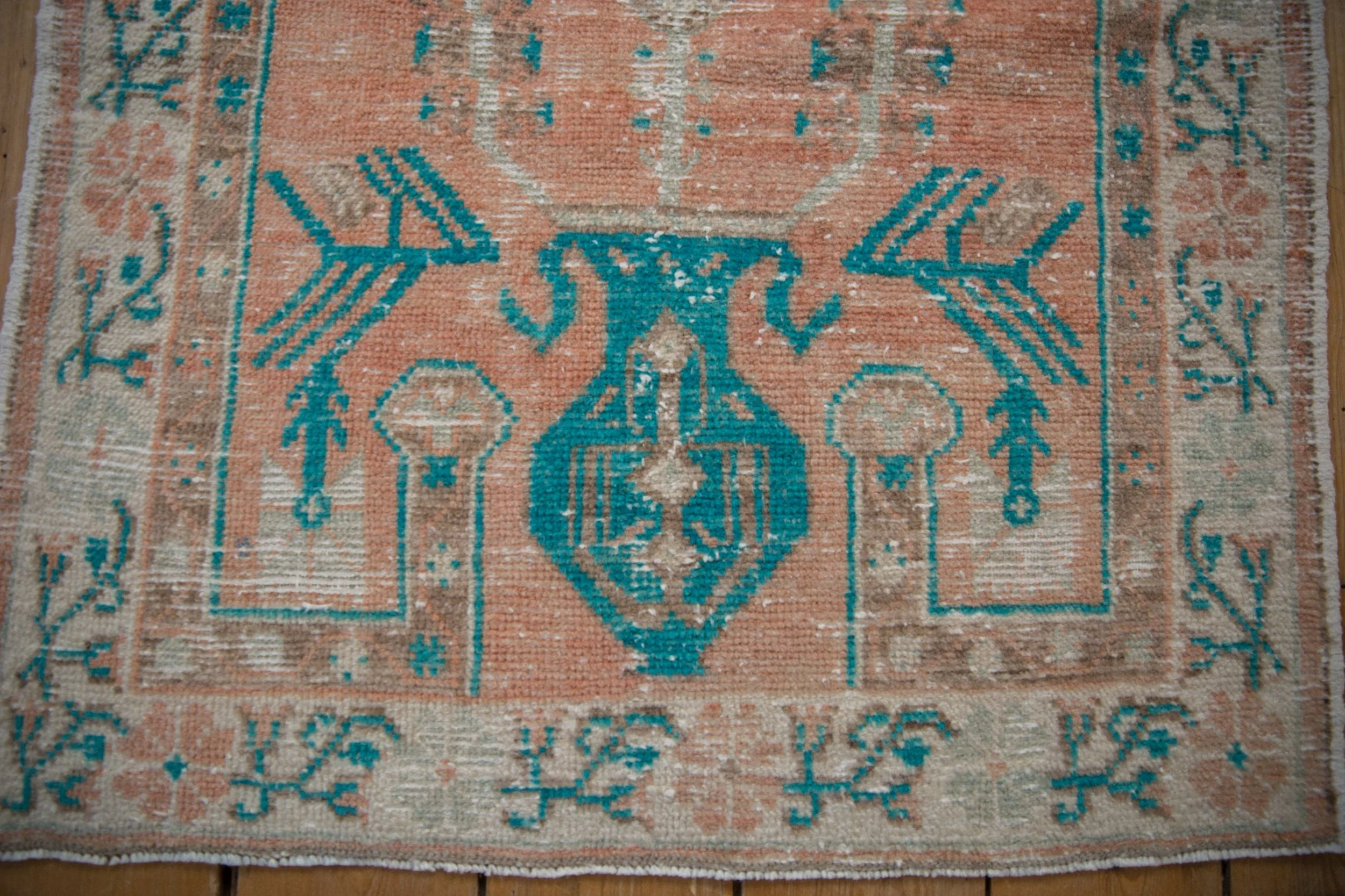 2.5x5.5 Vintage Distressed Oushak Rug Runner - Image 3