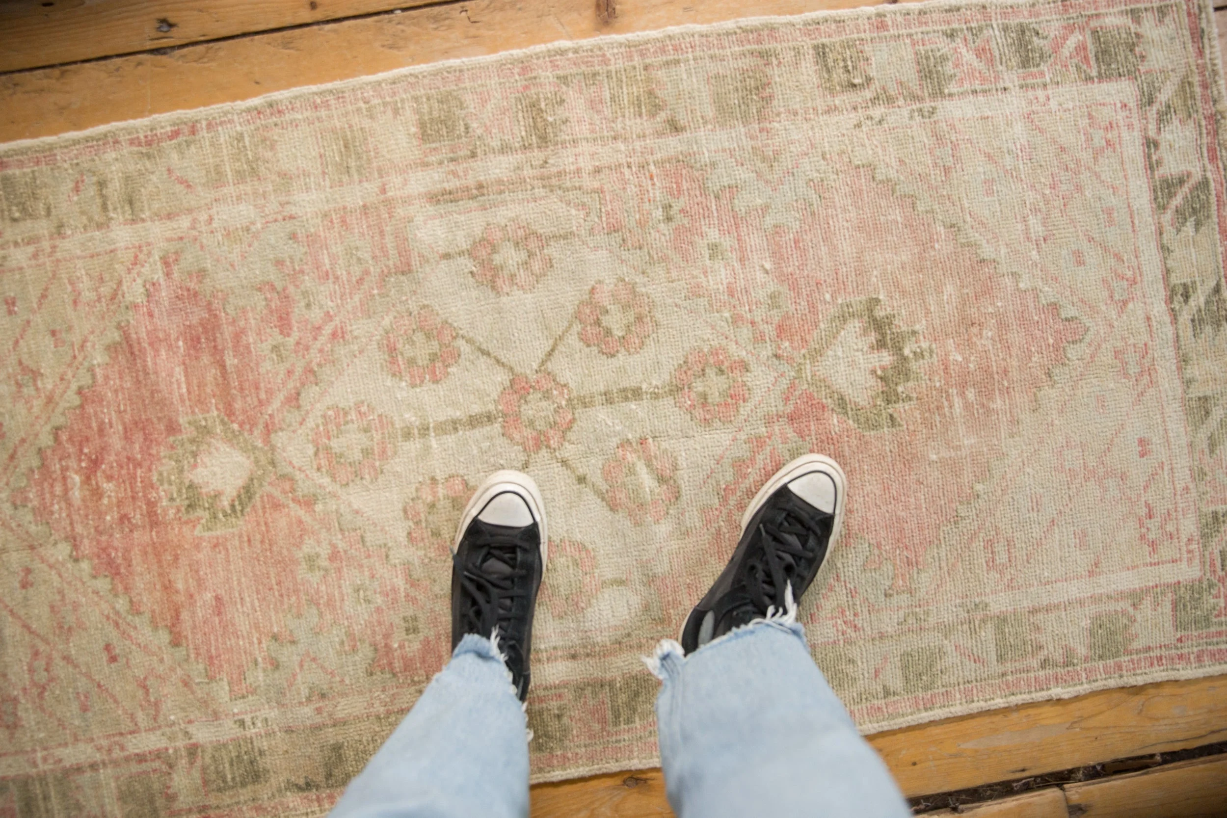 2.5x5.5 Vintage Distressed Oushak Rug Runner - Image 2