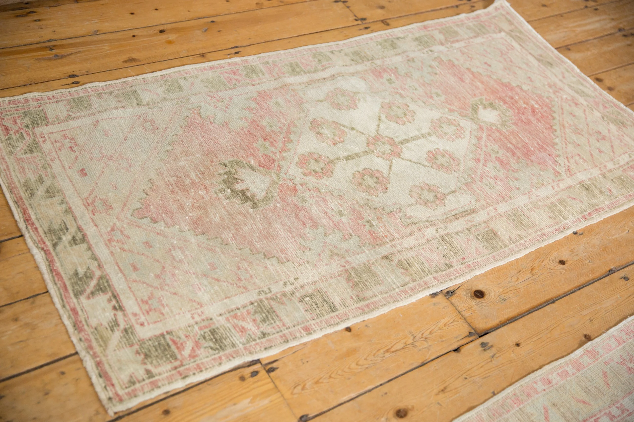 2.5x5.5 Vintage Distressed Oushak Rug Runner - Image 9